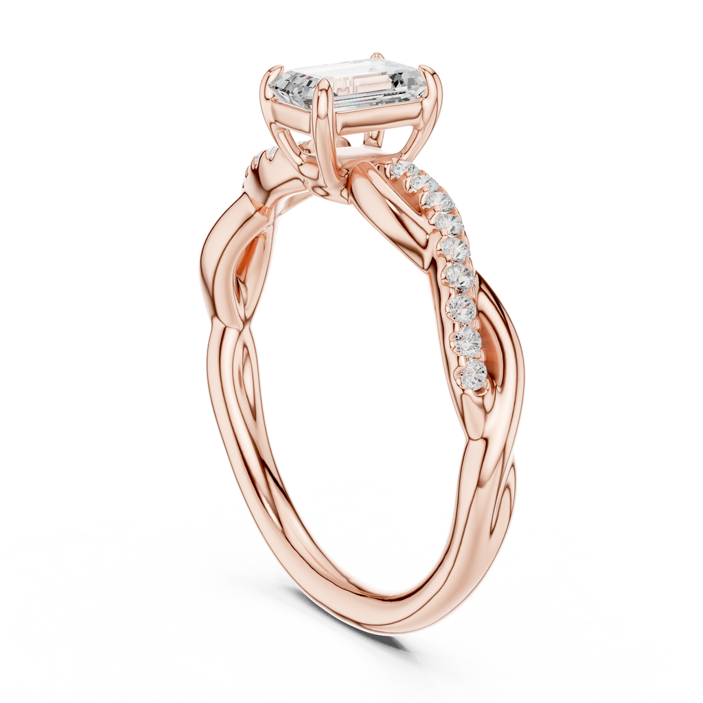 0.75 Carat Radiant Cut Lab-Grown Diamond Engagement Ring