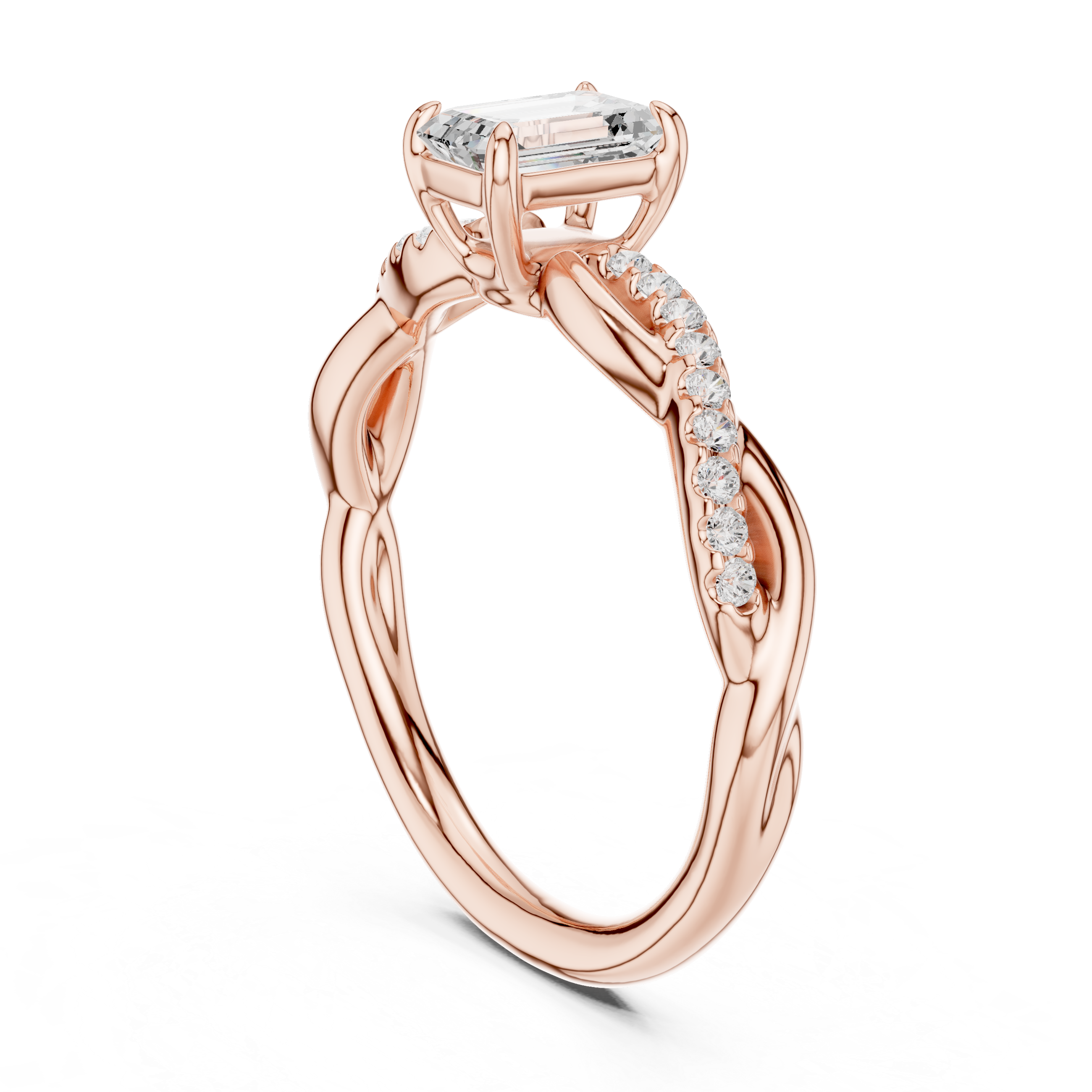 0.75 Carat Radiant Cut Lab-Grown Diamond Engagement Ring