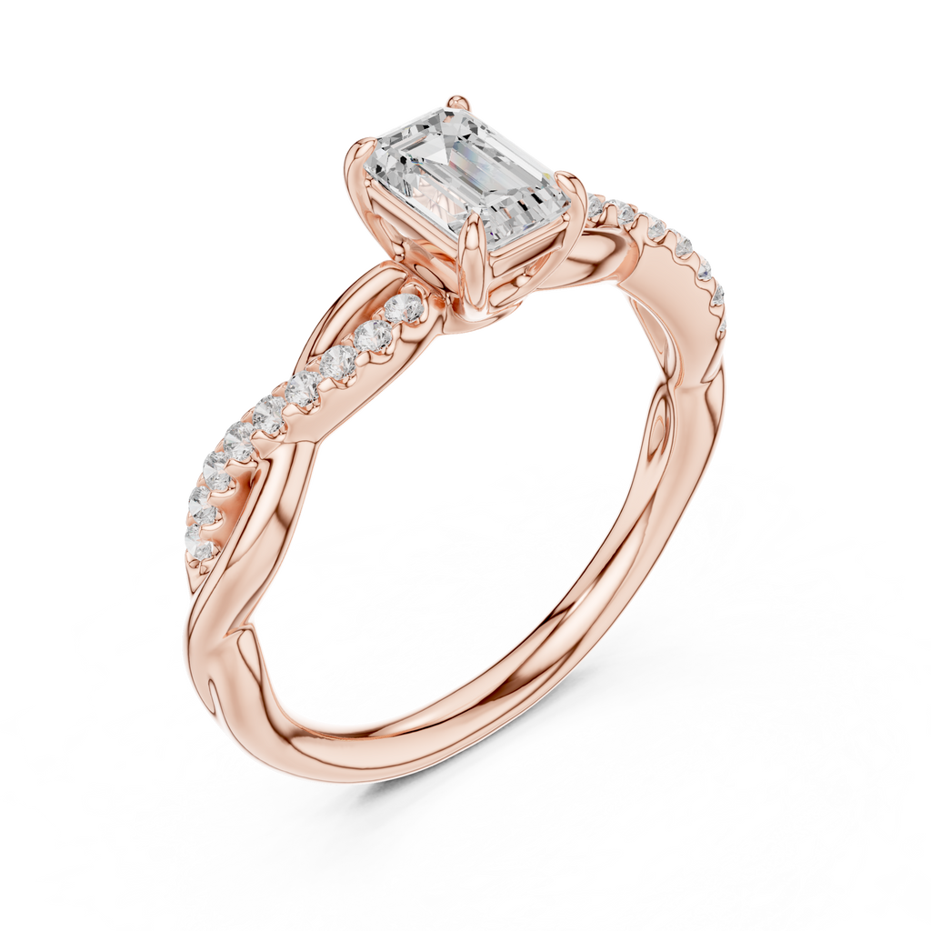0.75 Carat Radiant Cut Lab-Grown Diamond Engagement Ring