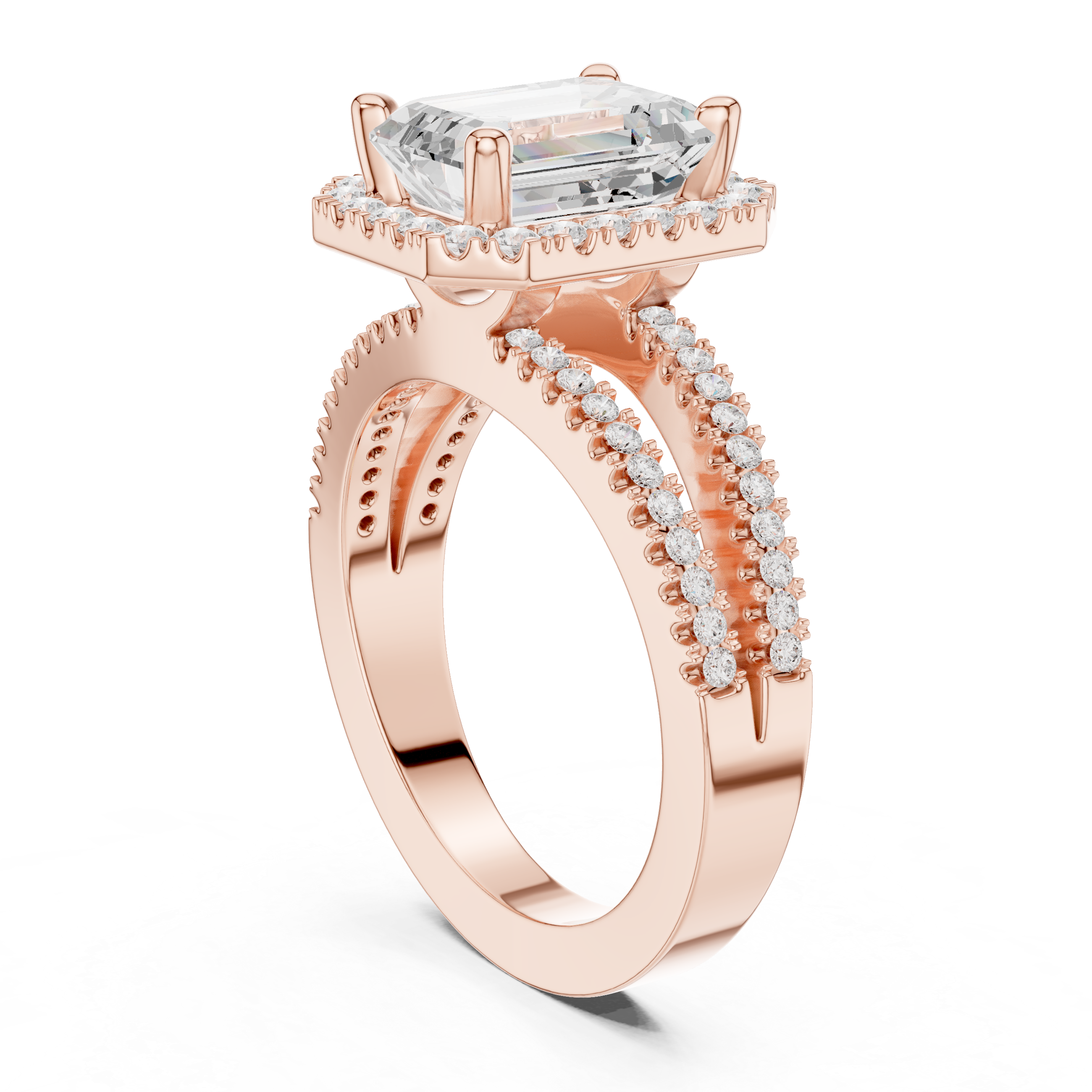 2.50 Carat Emerald Cut Lab-Grown Diamond Engagement Ring