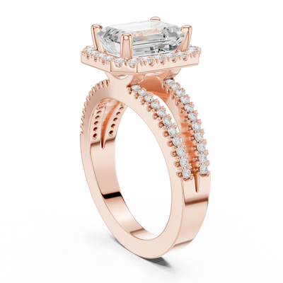 2.50 Carat Emerald Cut Lab-Grown Diamond Engagement Ring