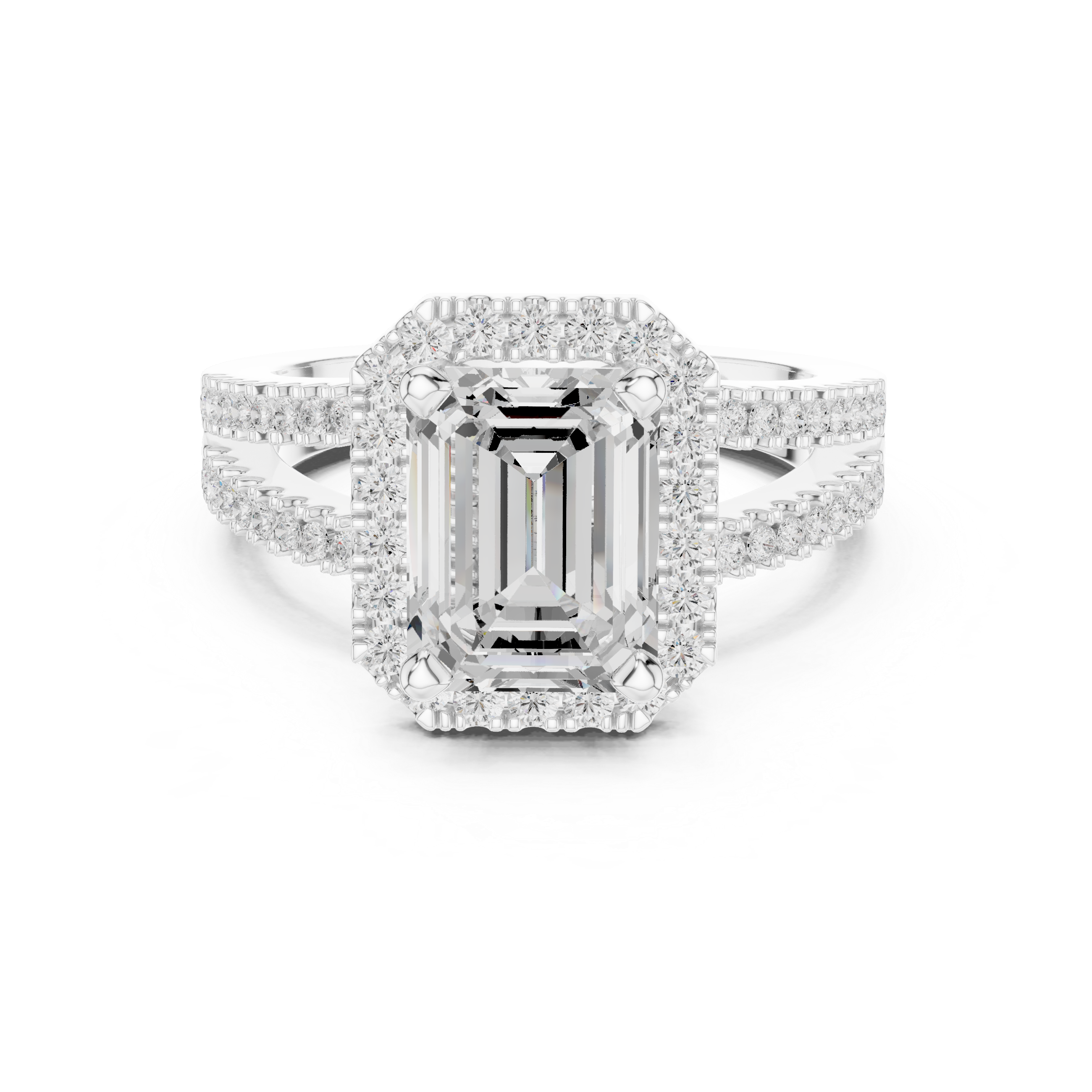 2.50 Carat Emerald Cut Lab-Grown Diamond Engagement Ring