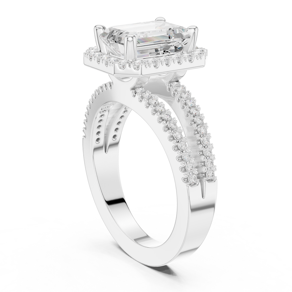 2.50 Carat Emerald Cut Lab-Grown Diamond Engagement Ring
