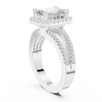 2.50 Carat Emerald Cut Lab-Grown Diamond Engagement Ring