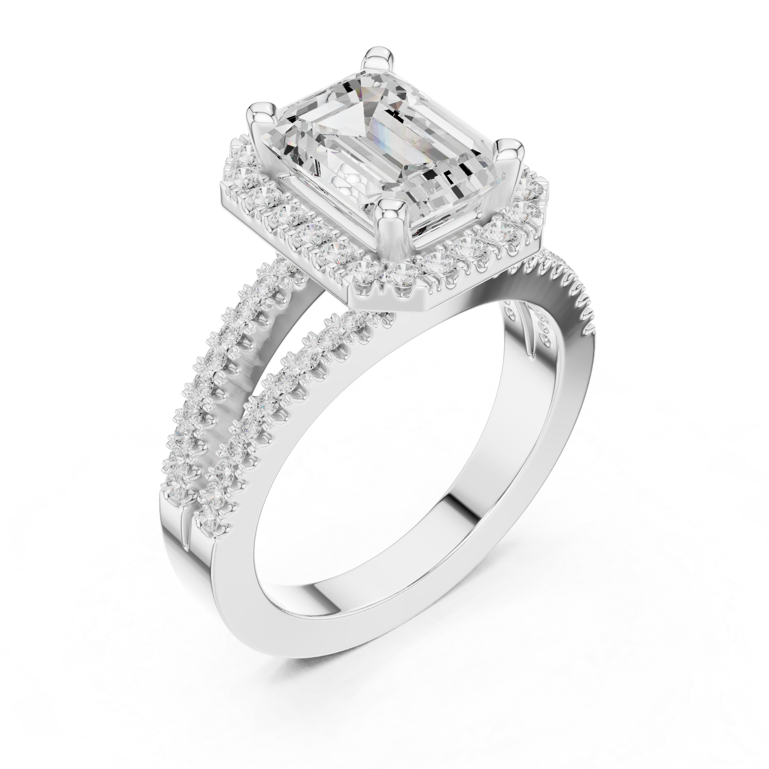 2.50 Carat Emerald Cut Lab-Grown Diamond Engagement Ring