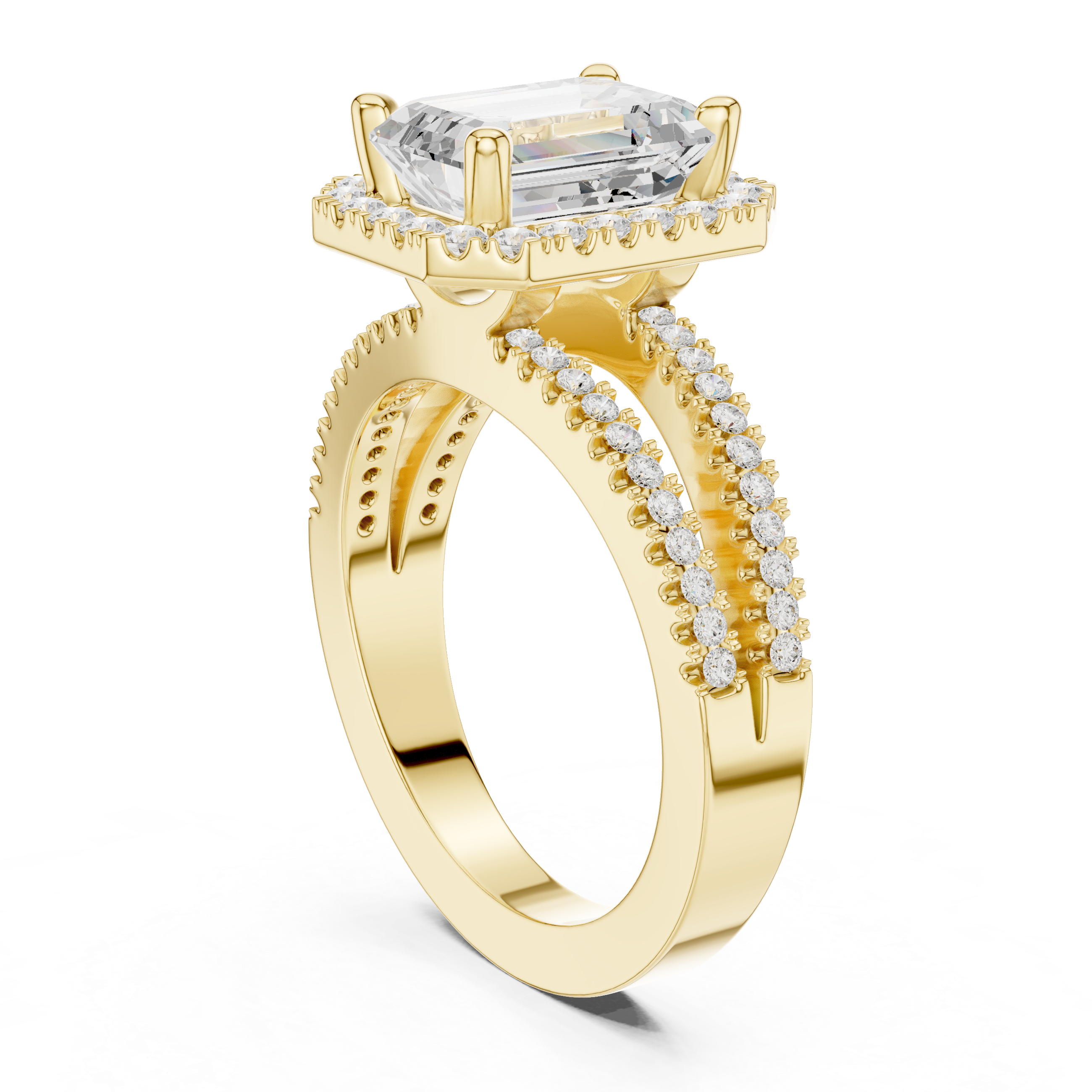 2.50 Carat Emerald Cut Lab-Grown Diamond Engagement Ring