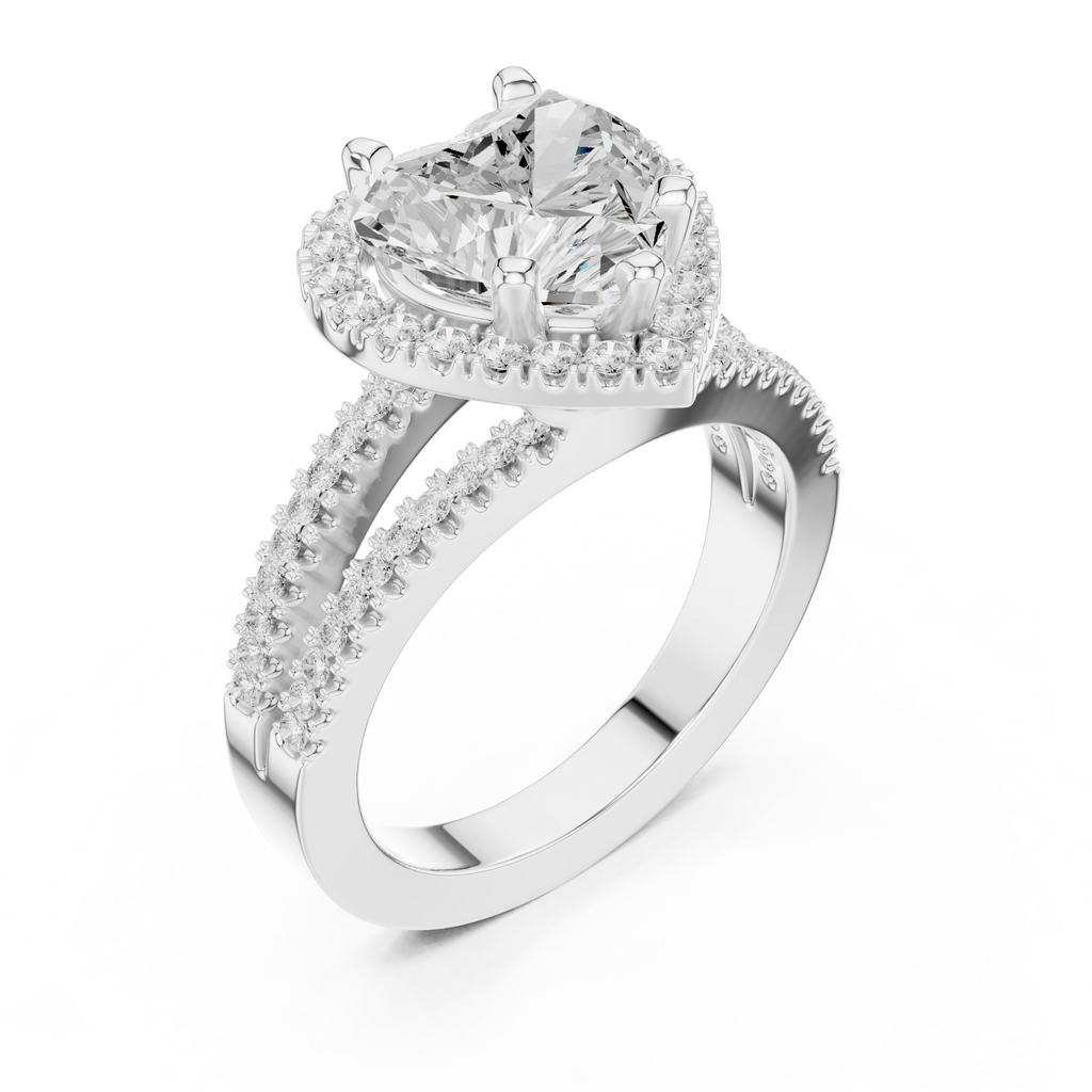 2.50 Carat Heart Cut Lab-Grown Diamond Engagement Ring