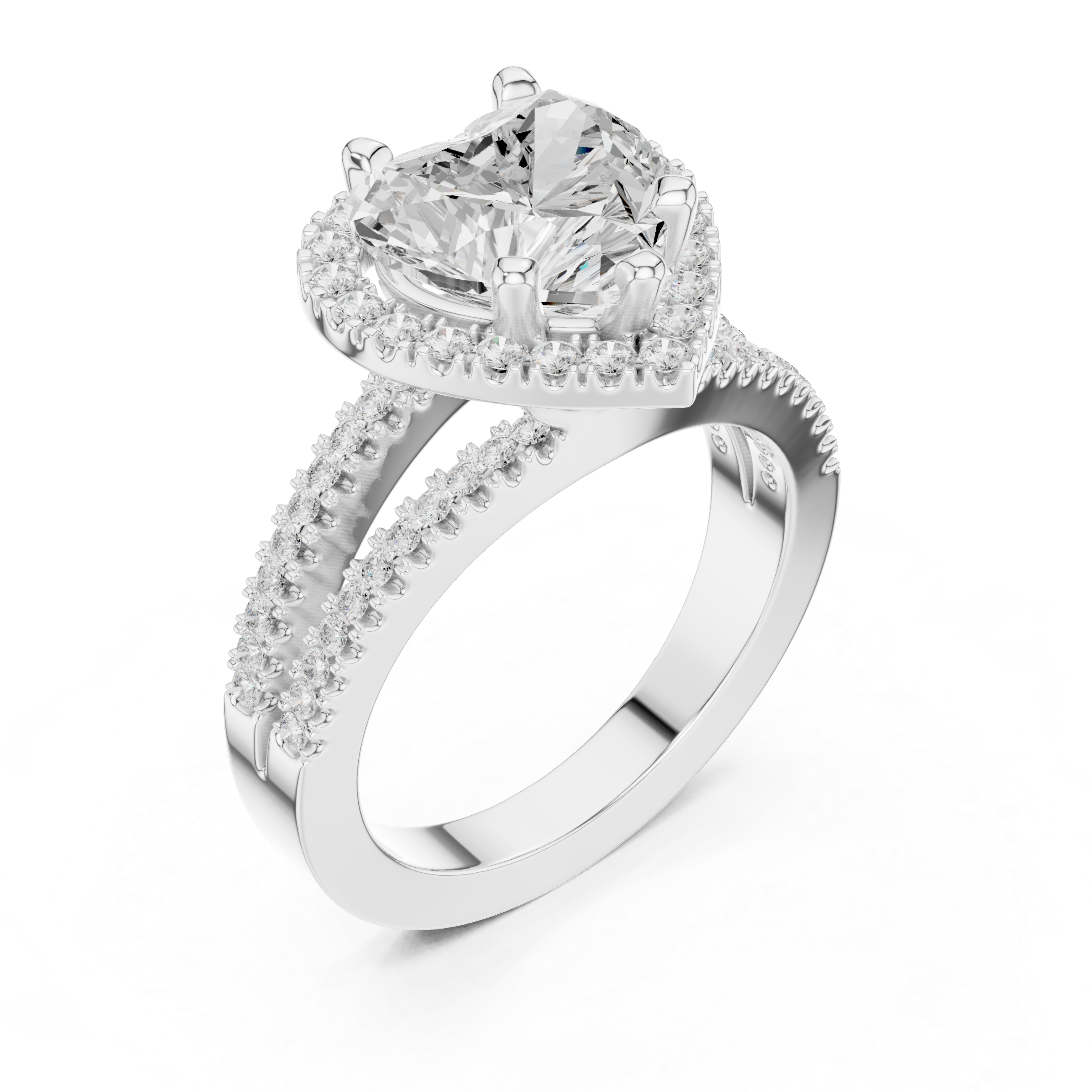 2.50 Carat Heart Cut Lab-Grown Diamond Engagement Ring