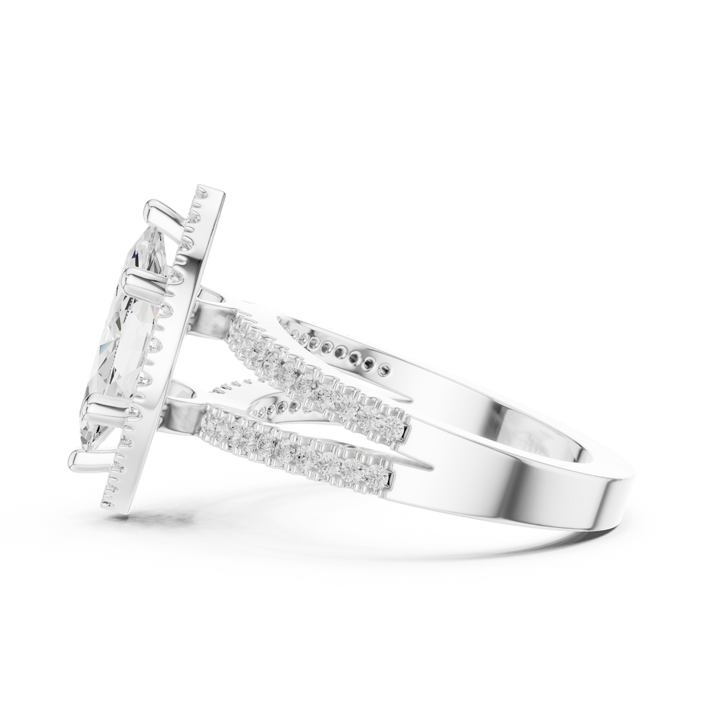2.50 Carat Marquise Cut Lab-Grown Diamond Engagement Ring