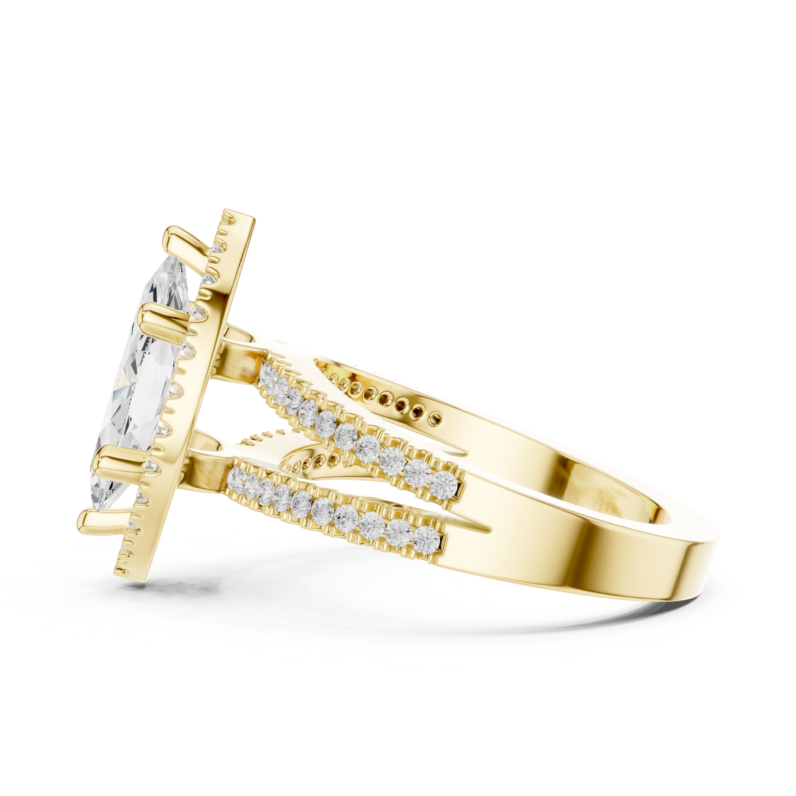 2.50 Carat Marquise Cut Lab-Grown Diamond Engagement Ring