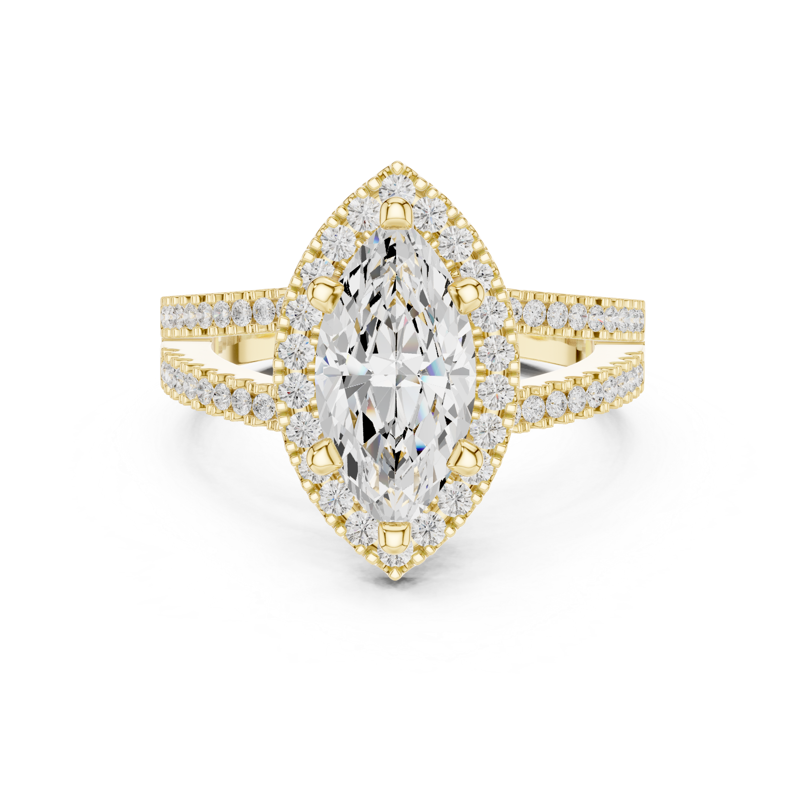 2.50 Carat Marquise Cut Lab-Grown Diamond Engagement Ring