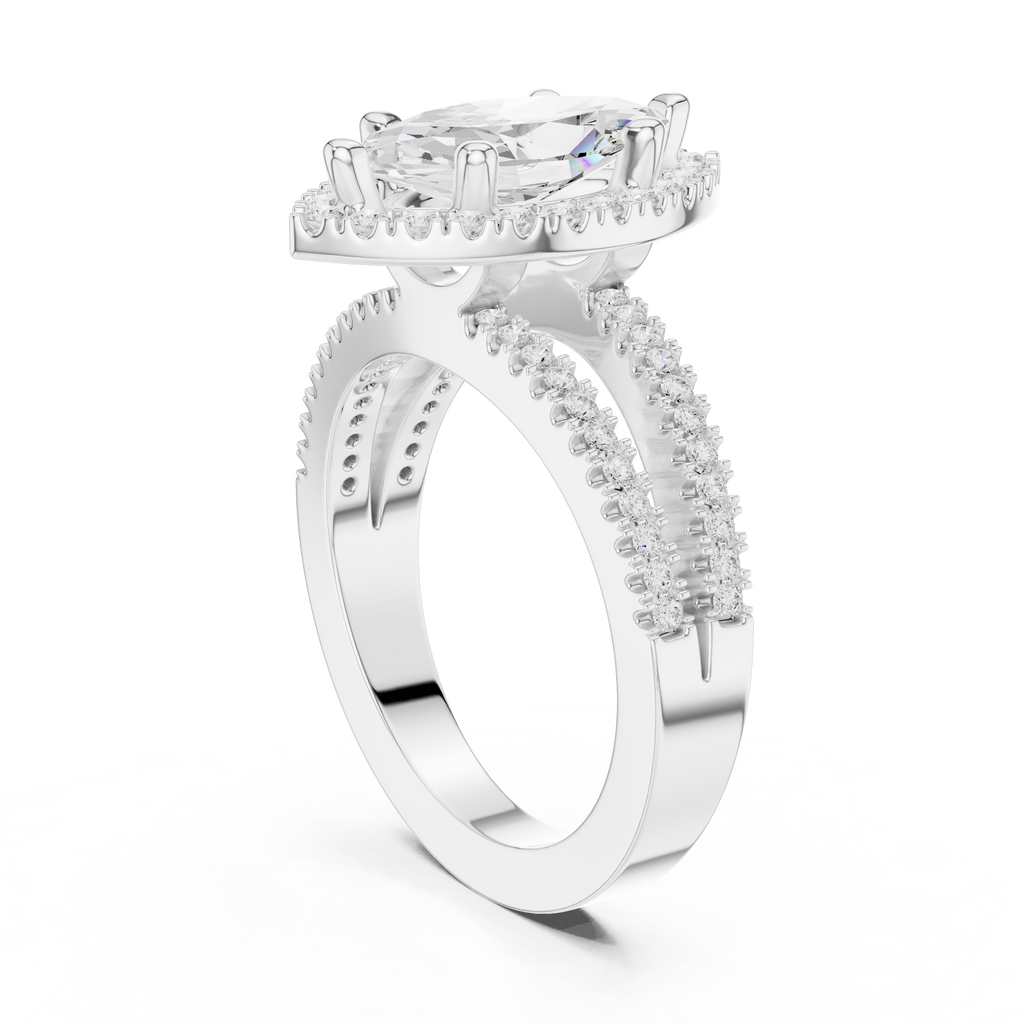 2.50 Carat Marquise Cut Lab-Grown Diamond Engagement Ring