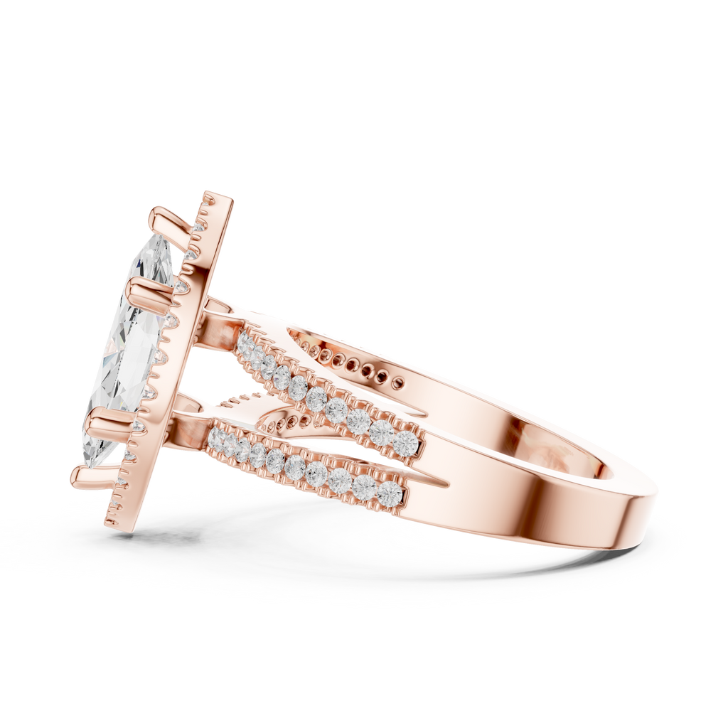 2.50 Carat Marquise Cut Lab-Grown Diamond Engagement Ring