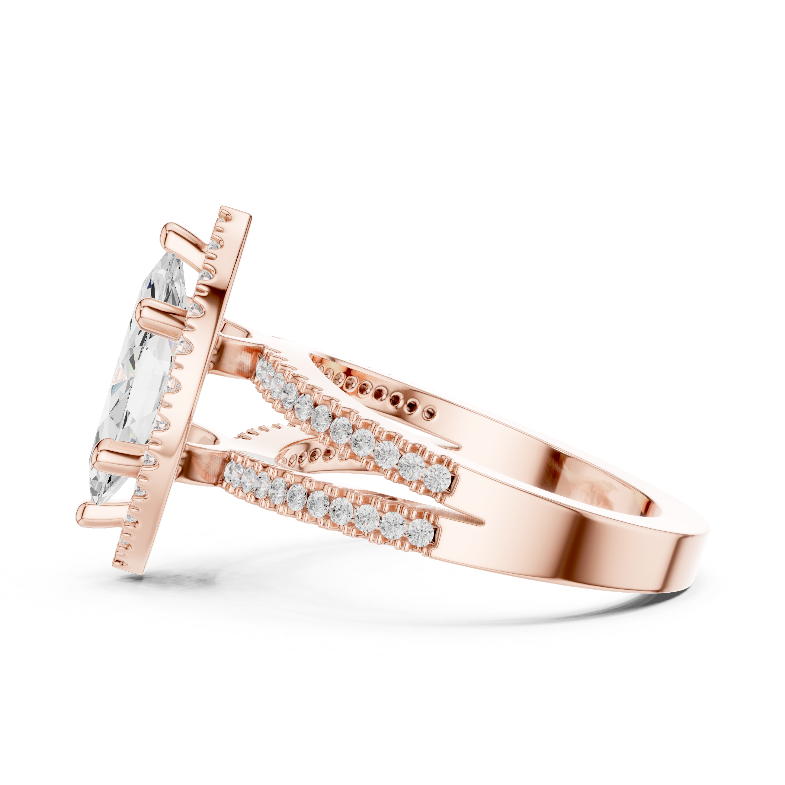 2.50 Carat Marquise Cut Lab-Grown Diamond Engagement Ring