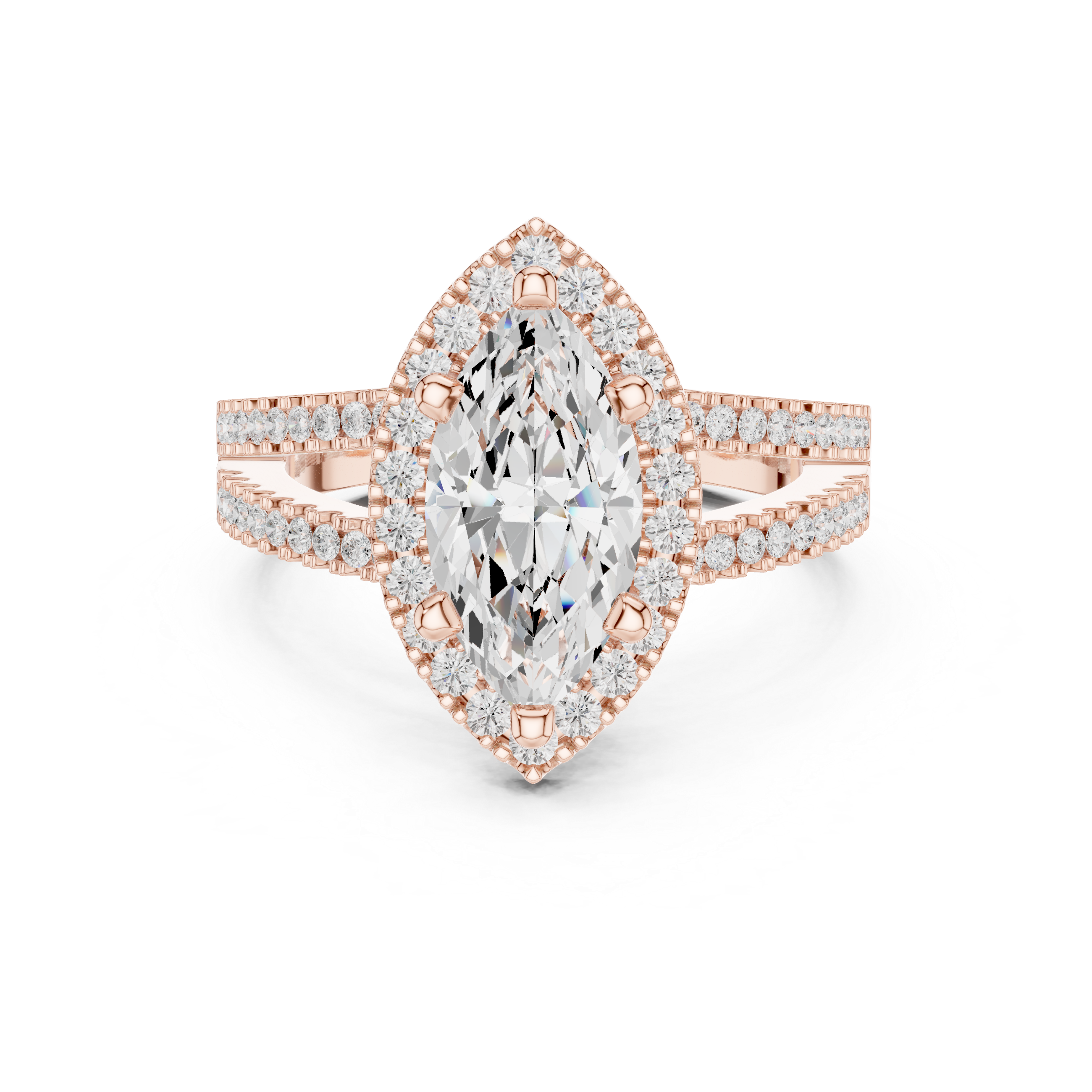2.50 Carat Marquise Cut Lab-Grown Diamond Engagement Ring