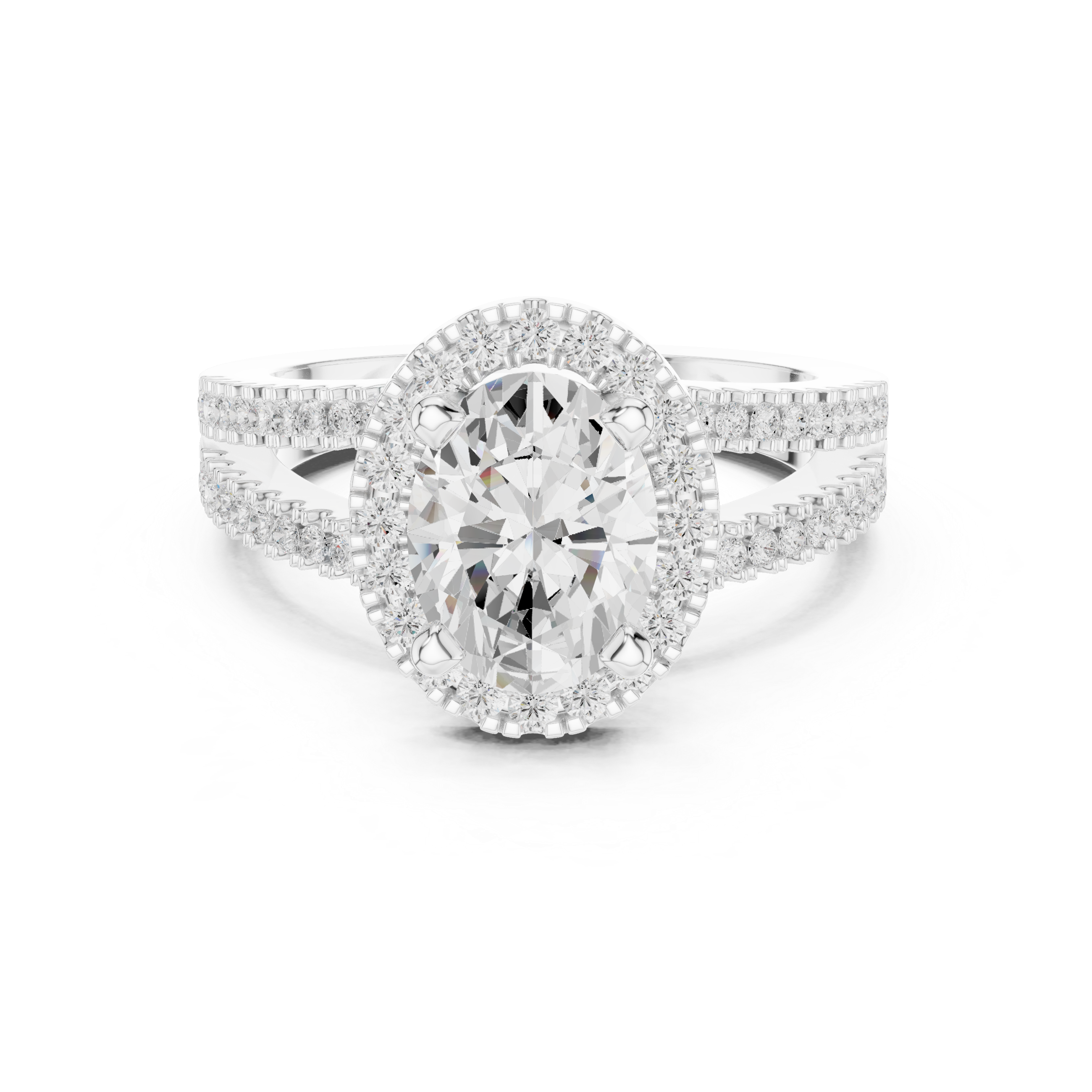 2.50 Carat Oval Cut Lab-Grown Diamond Engagement Ring