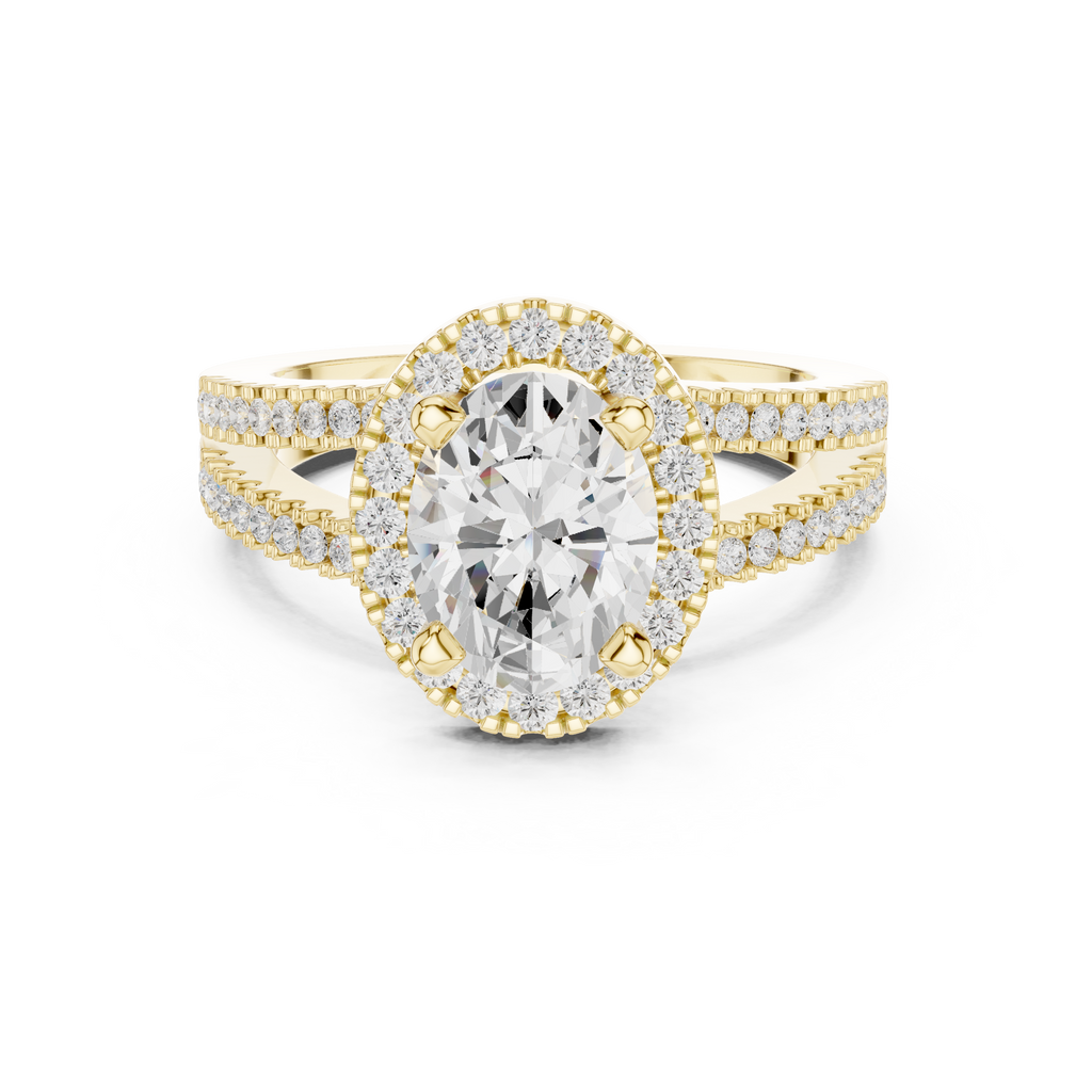2.50 Carat Oval Cut Lab-Grown Diamond Engagement Ring