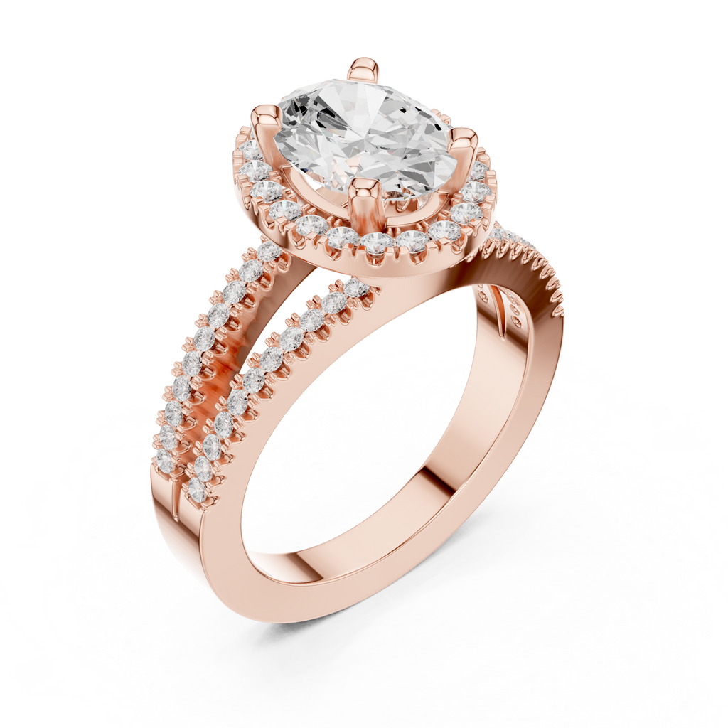 2.50 Carat Oval Cut Lab-Grown Diamond Engagement Ring