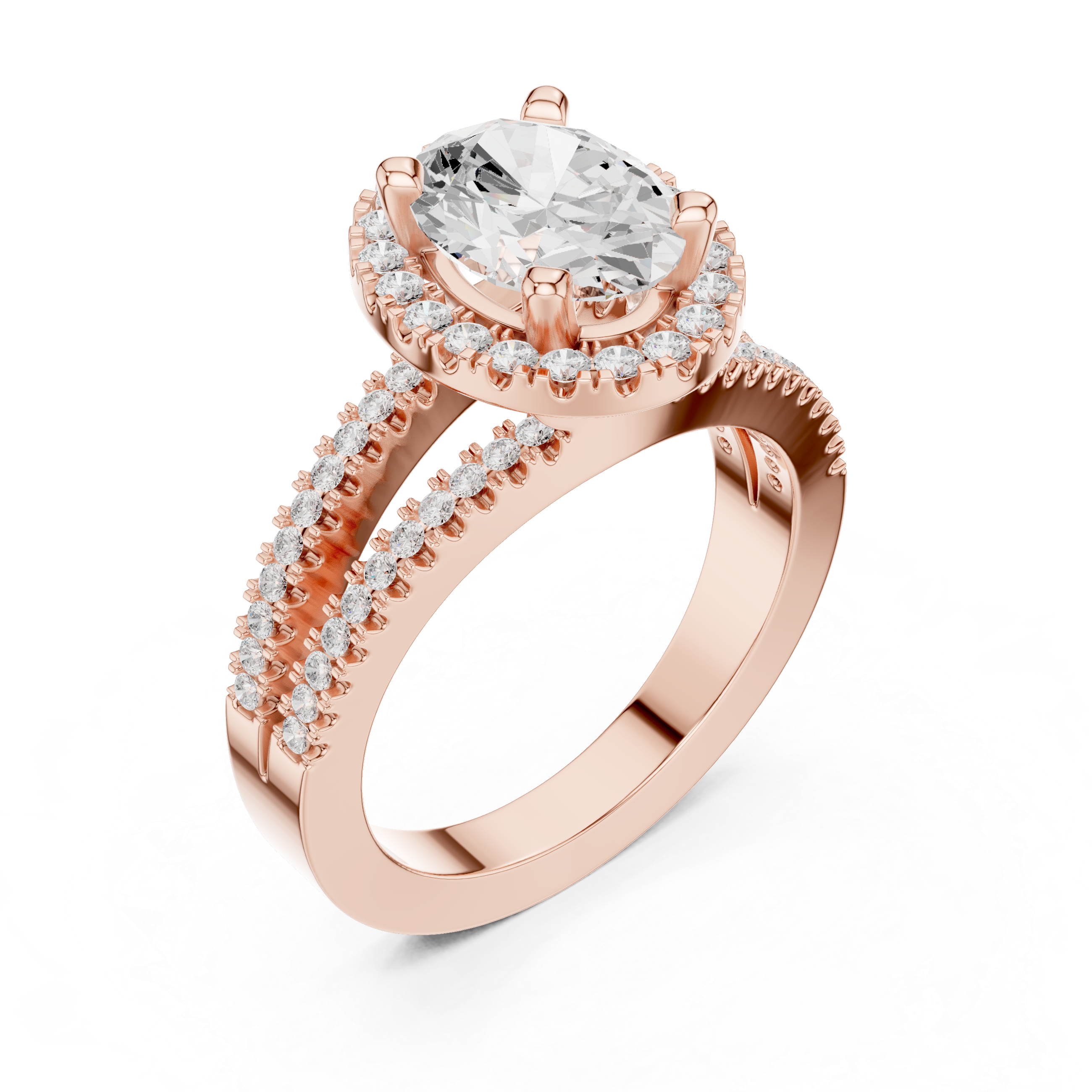 2.50 Carat Oval Cut Lab-Grown Diamond Engagement Ring