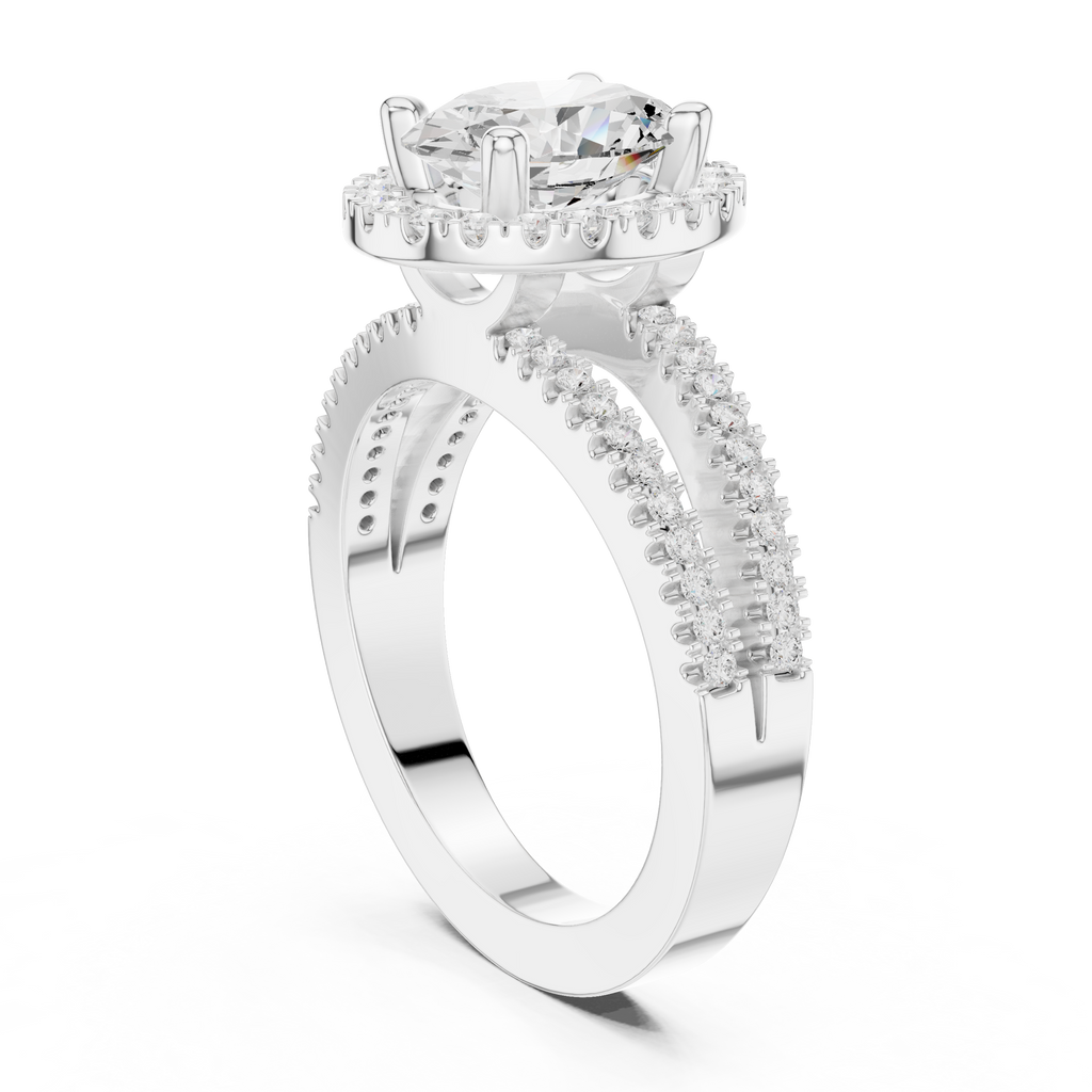 2.50 Carat Oval Cut Lab-Grown Diamond Engagement Ring