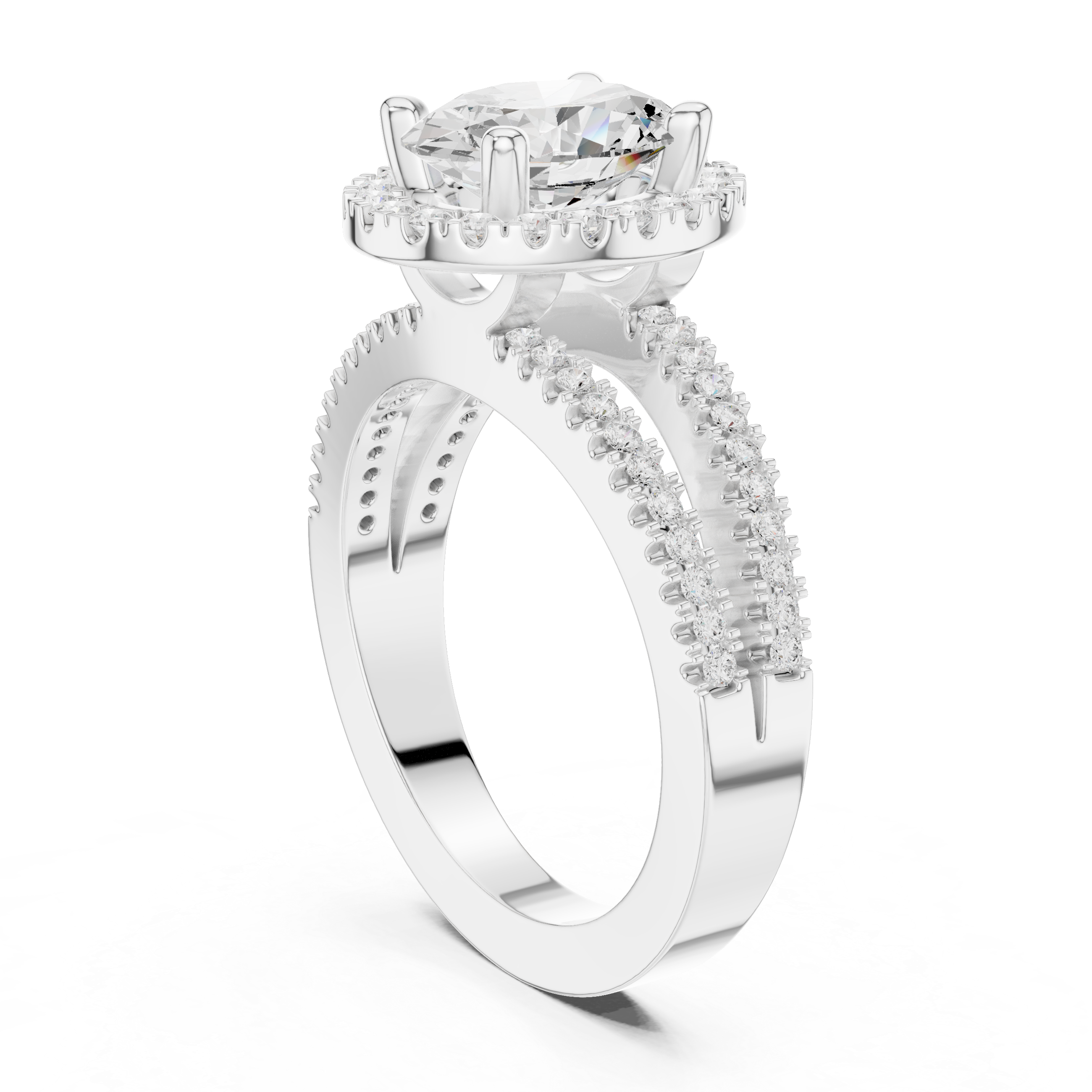 2.50 Carat Oval Cut Lab-Grown Diamond Engagement Ring