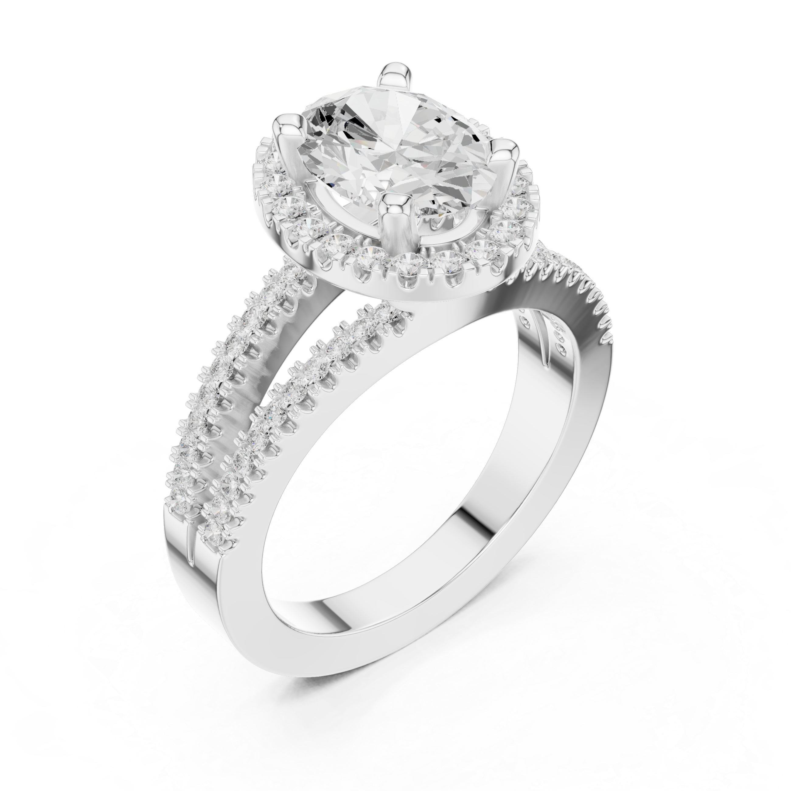 2.50 Carat Oval Cut Lab-Grown Diamond Engagement Ring