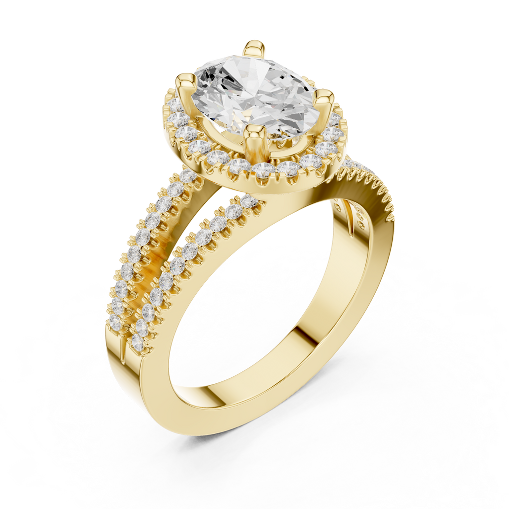 2.50 Carat Oval Cut Lab-Grown Diamond Engagement Ring