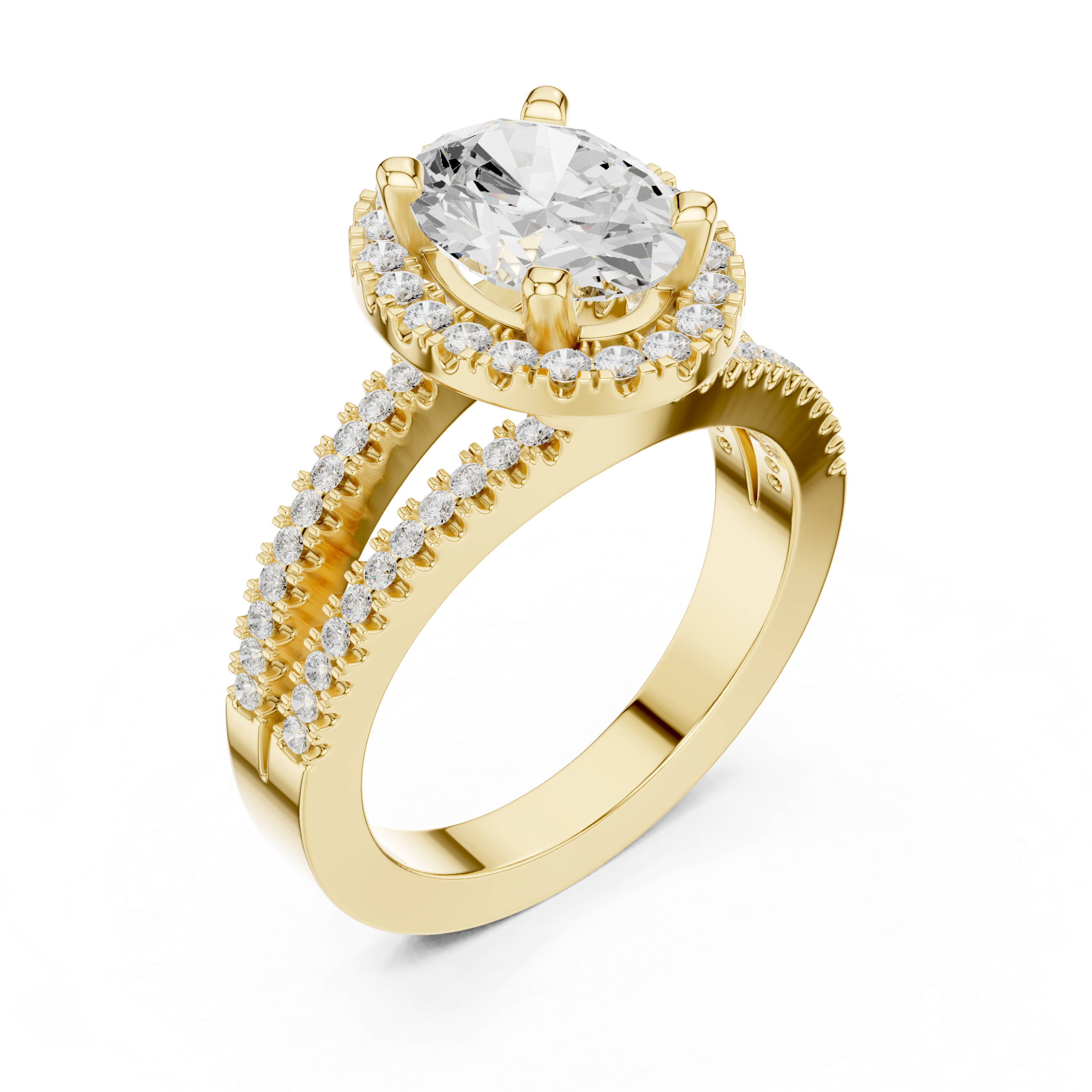 2.50 Carat Oval Cut Lab-Grown Diamond Engagement Ring