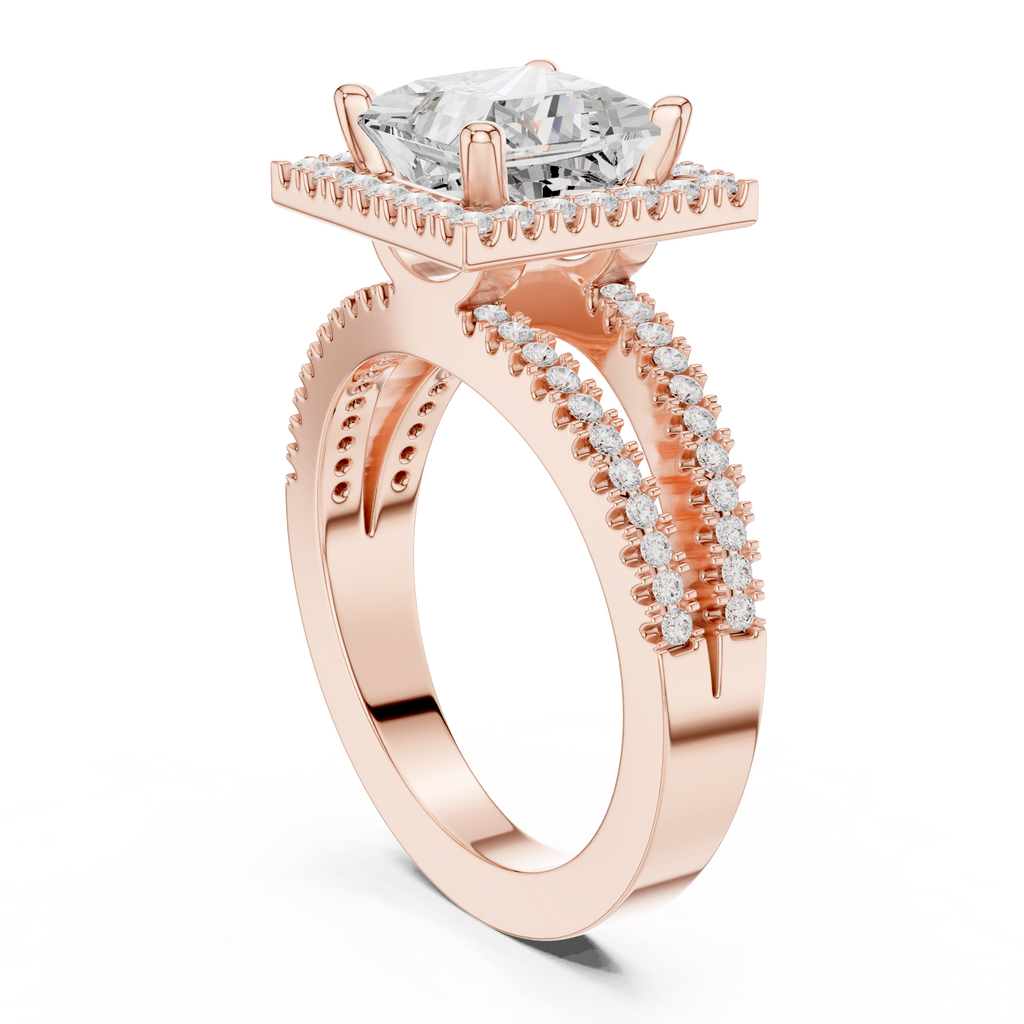 2.50 Carat Princess Cut Lab-Grown Diamond Engagement Ring