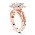 2.50 Carat Princess Cut Lab-Grown Diamond Engagement Ring