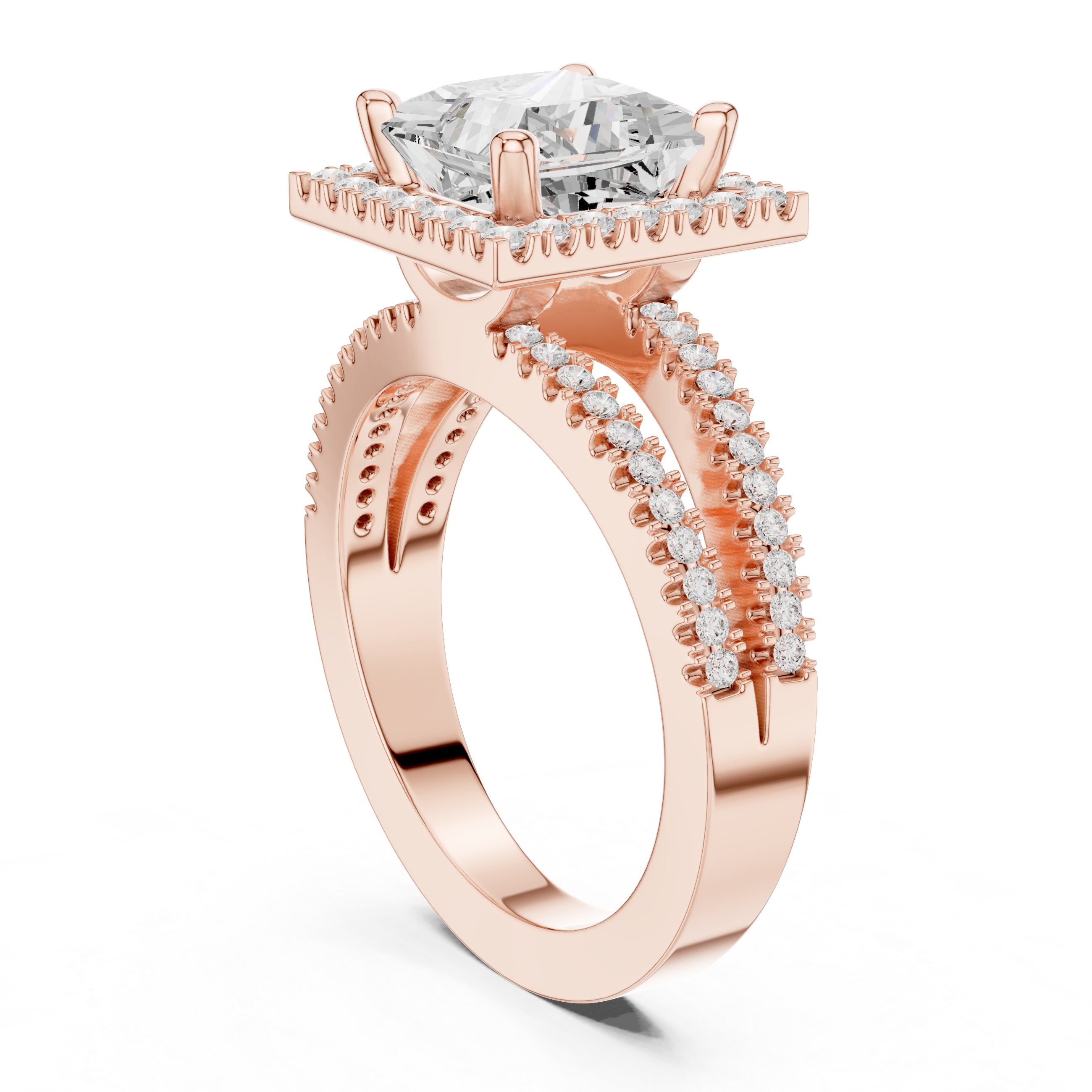 2.50 Carat Princess Cut Lab-Grown Diamond Engagement Ring