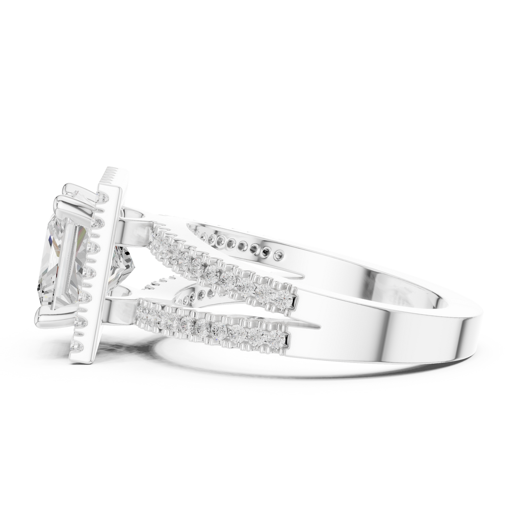 2.50 Carat Princess Cut Lab-Grown Diamond Engagement Ring