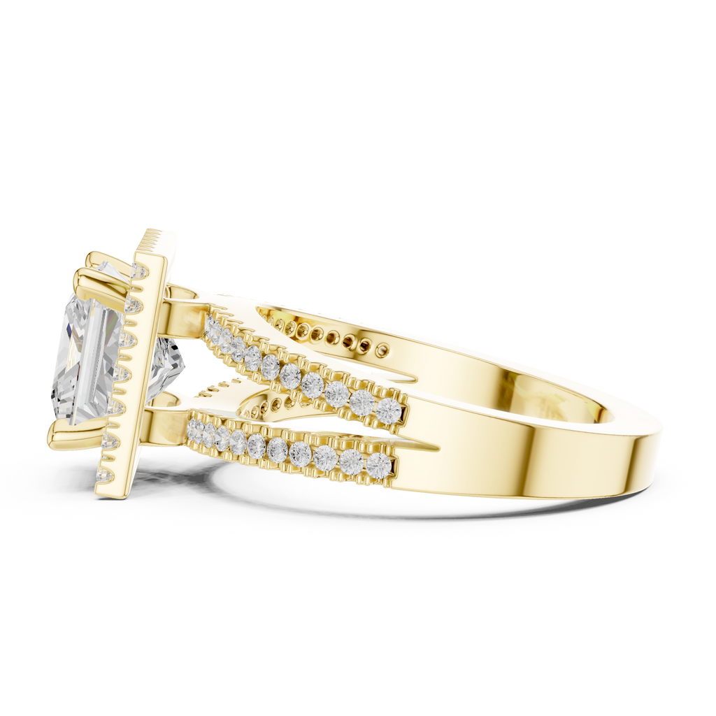 2.50 Carat Princess Cut Lab-Grown Diamond Engagement Ring