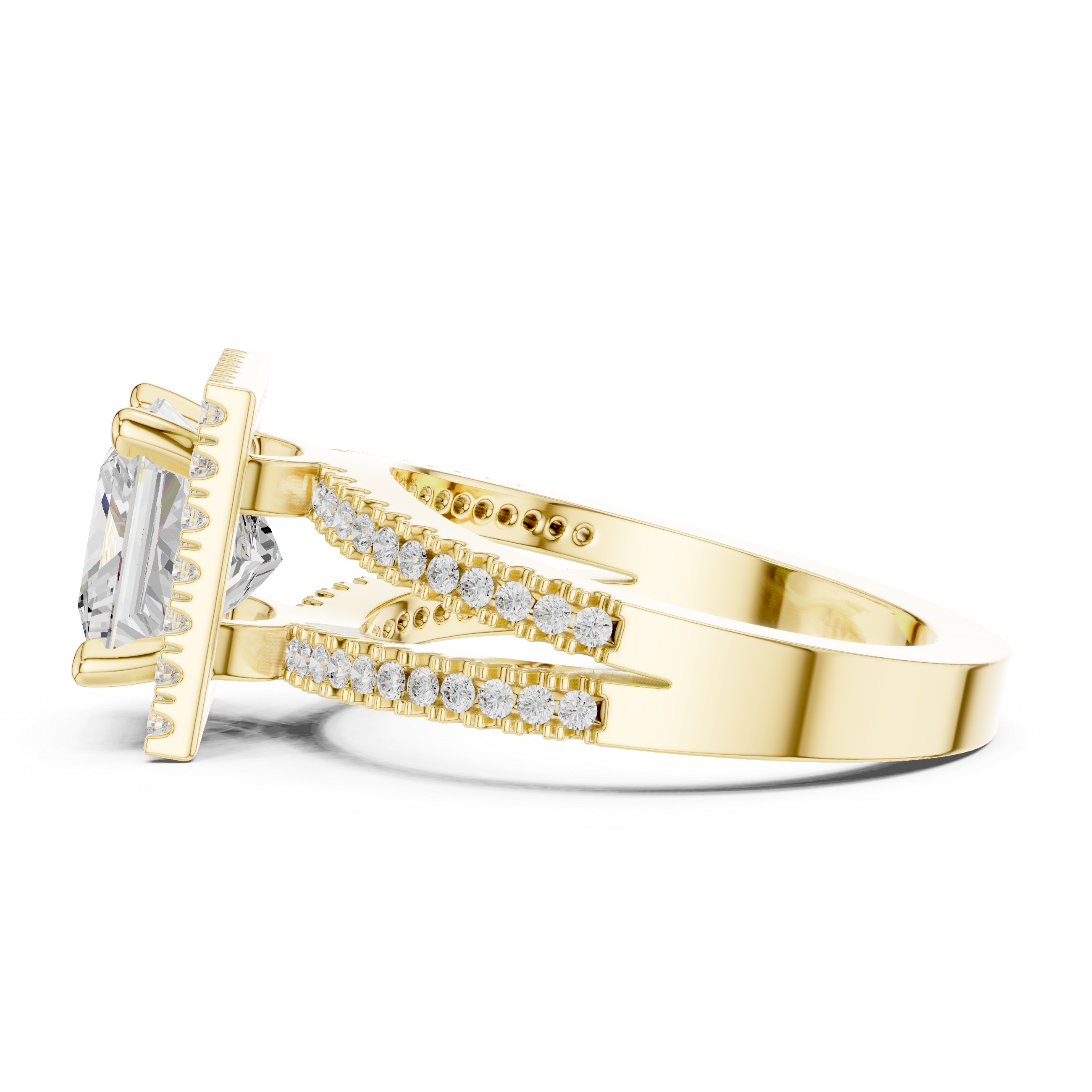 2.50 Carat Princess Cut Lab-Grown Diamond Engagement Ring
