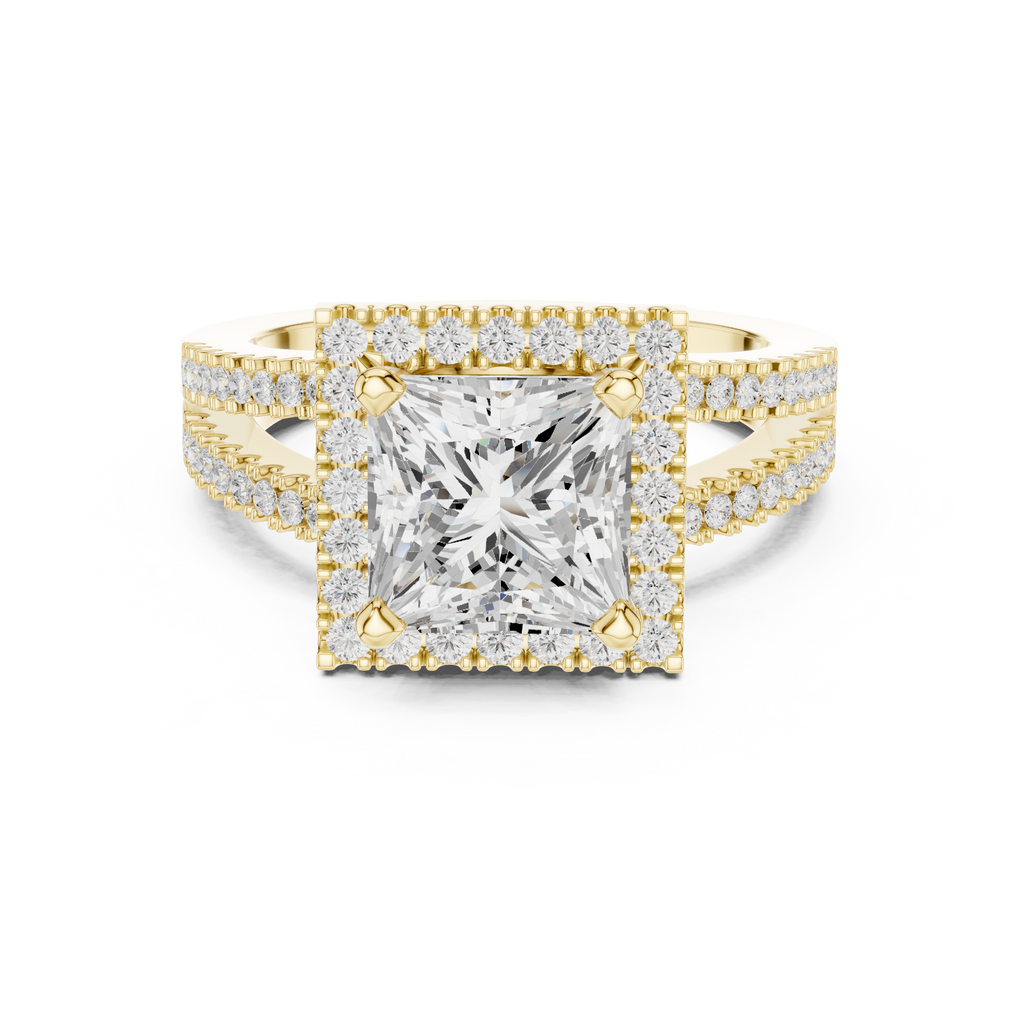 2.50 Carat Princess Cut Lab-Grown Diamond Engagement Ring