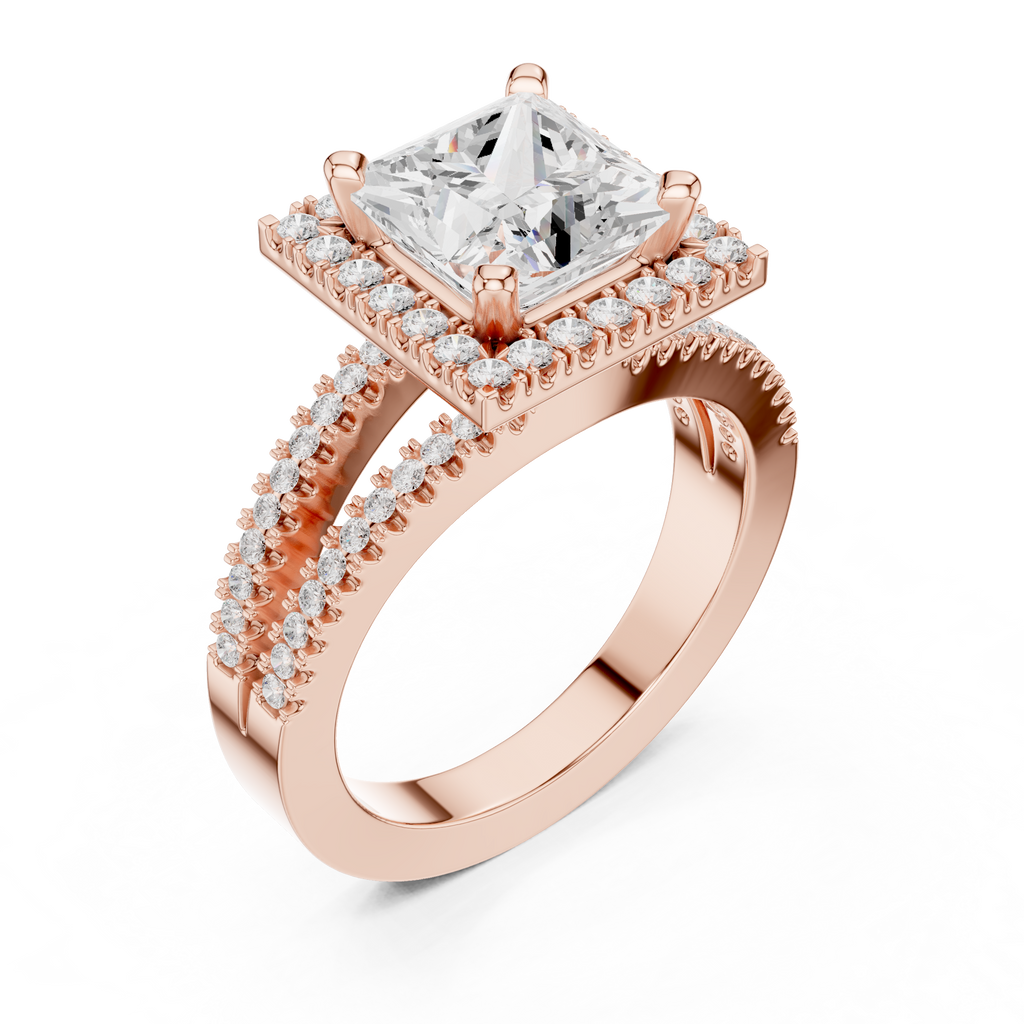 2.50 Carat Princess Cut Lab-Grown Diamond Engagement Ring