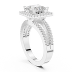 2.50 Carat Princess Cut Lab-Grown Diamond Engagement Ring