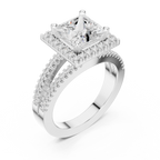 2.50 Carat Princess Cut Lab-Grown Diamond Engagement Ring
