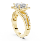 2.50 Carat Princess Cut Lab-Grown Diamond Engagement Ring
