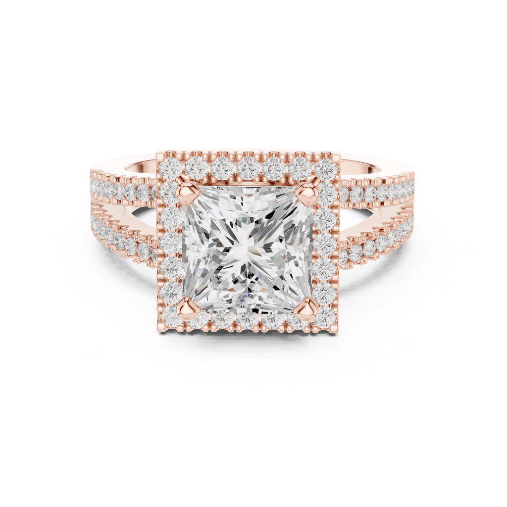 2.50 Carat Princess Cut Lab-Grown Diamond Engagement Ring