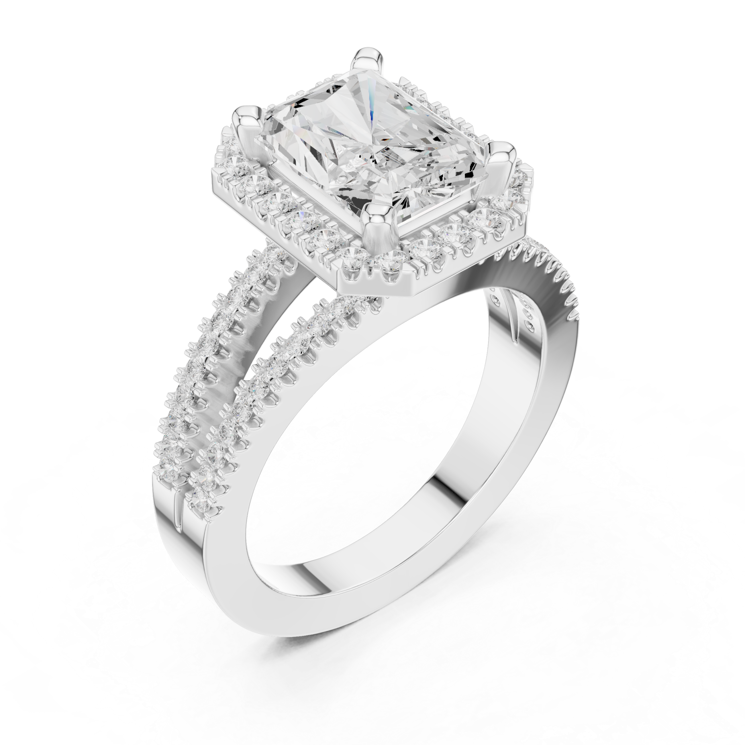 2.50 Carat Radiant Cut Lab-Grown Diamond Engagement Ring