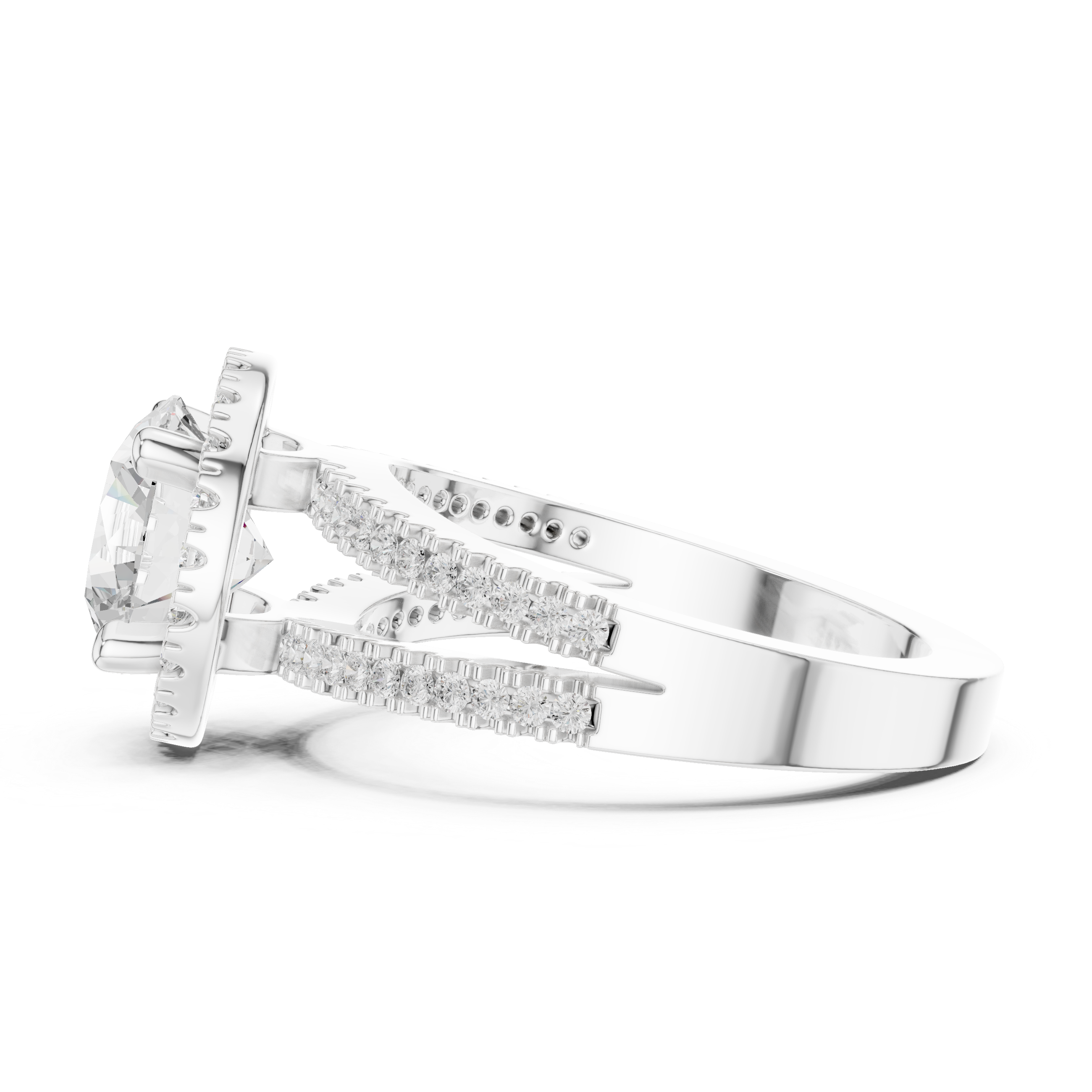 2.50 Carat Round Cut Lab-Grown Diamond Engagement Ring