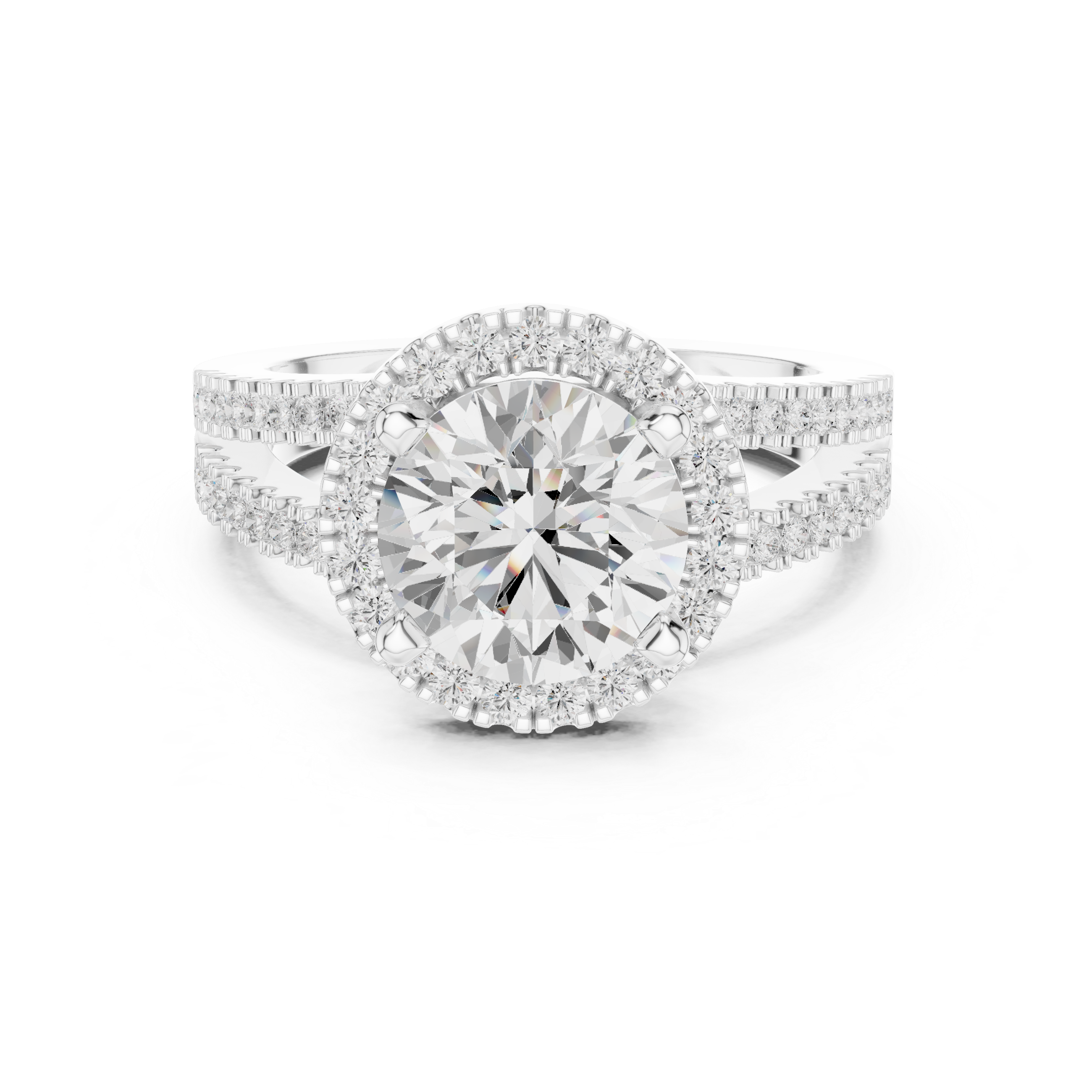 2.50 Carat Round Cut Lab-Grown Diamond Engagement Ring