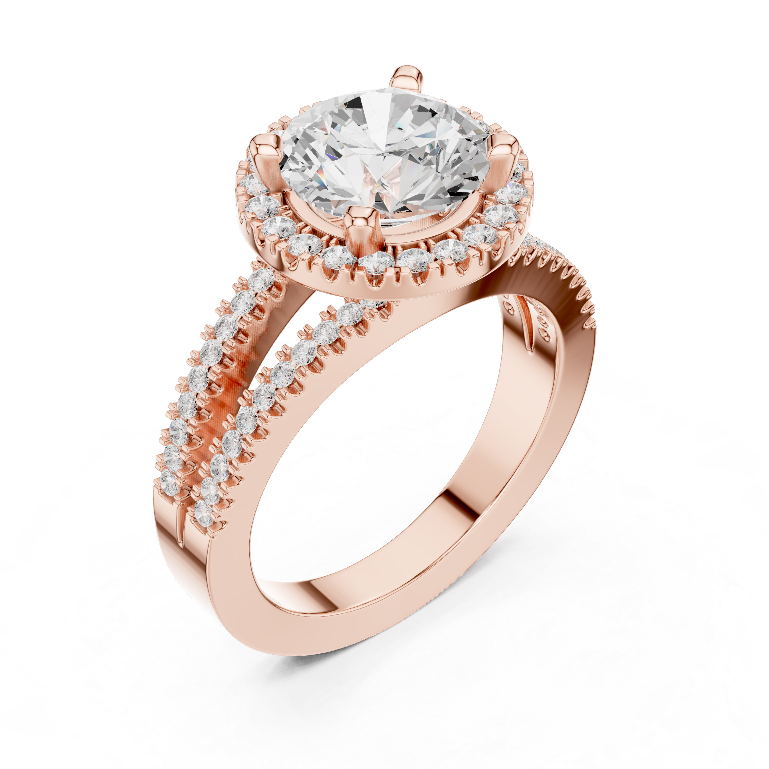 2.50 Carat Round Cut Lab-Grown Diamond Engagement Ring