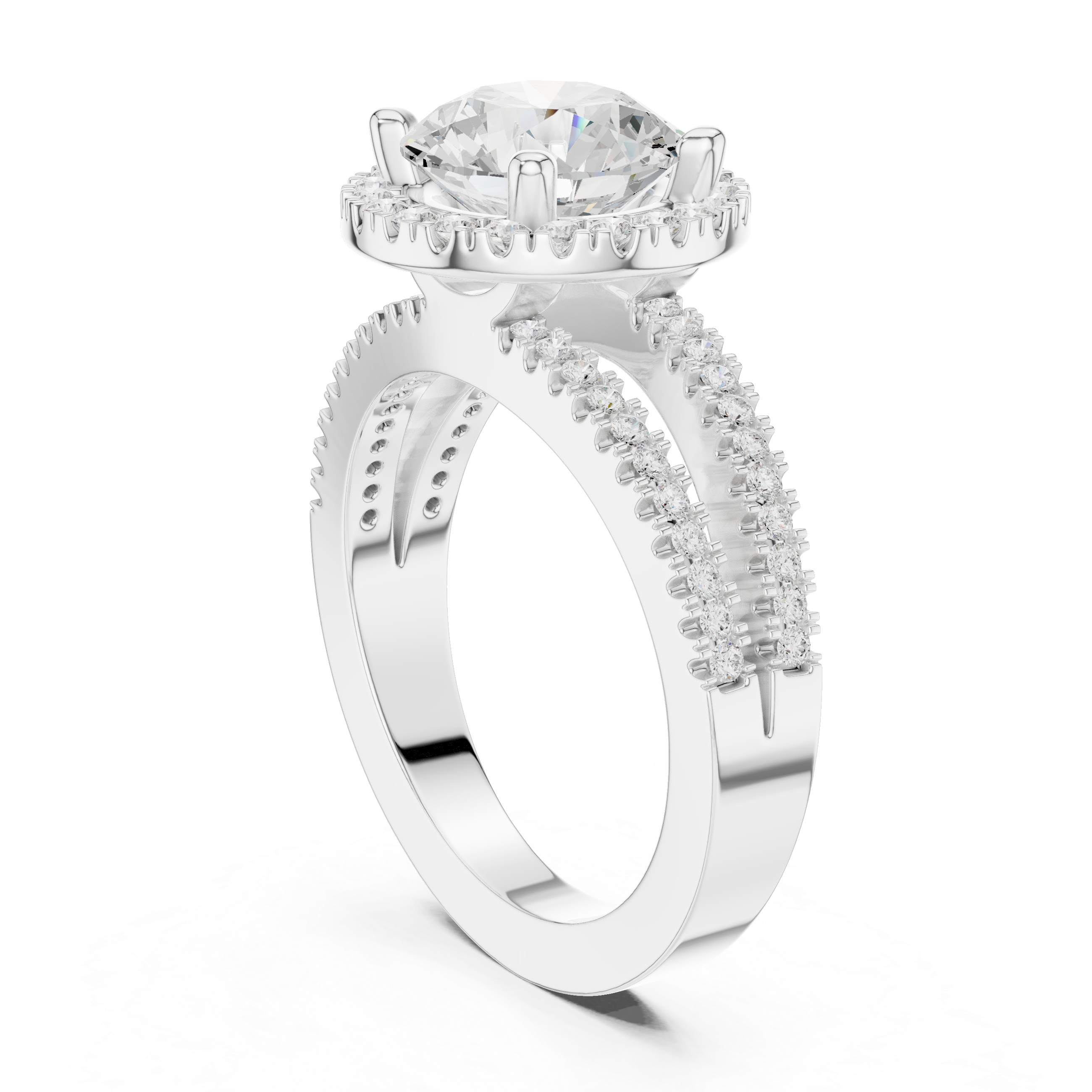 2.50 Carat Round Cut Lab-Grown Diamond Engagement Ring