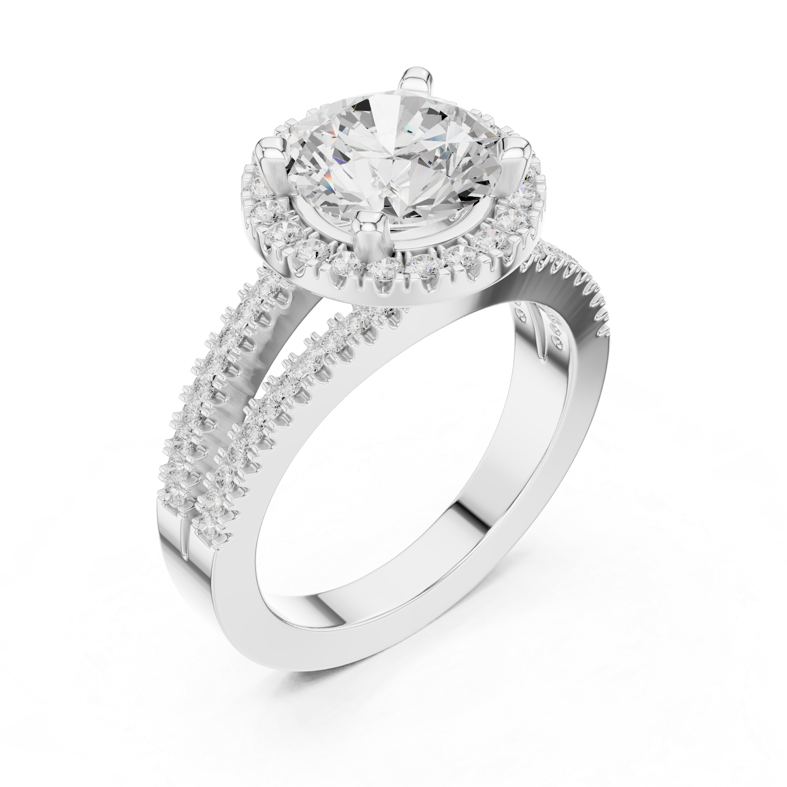 2.50 Carat Round Cut Lab-Grown Diamond Engagement Ring