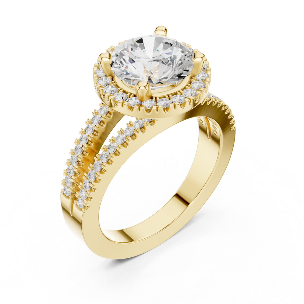 2.50 Carat Round Cut Lab-Grown Diamond Engagement Ring