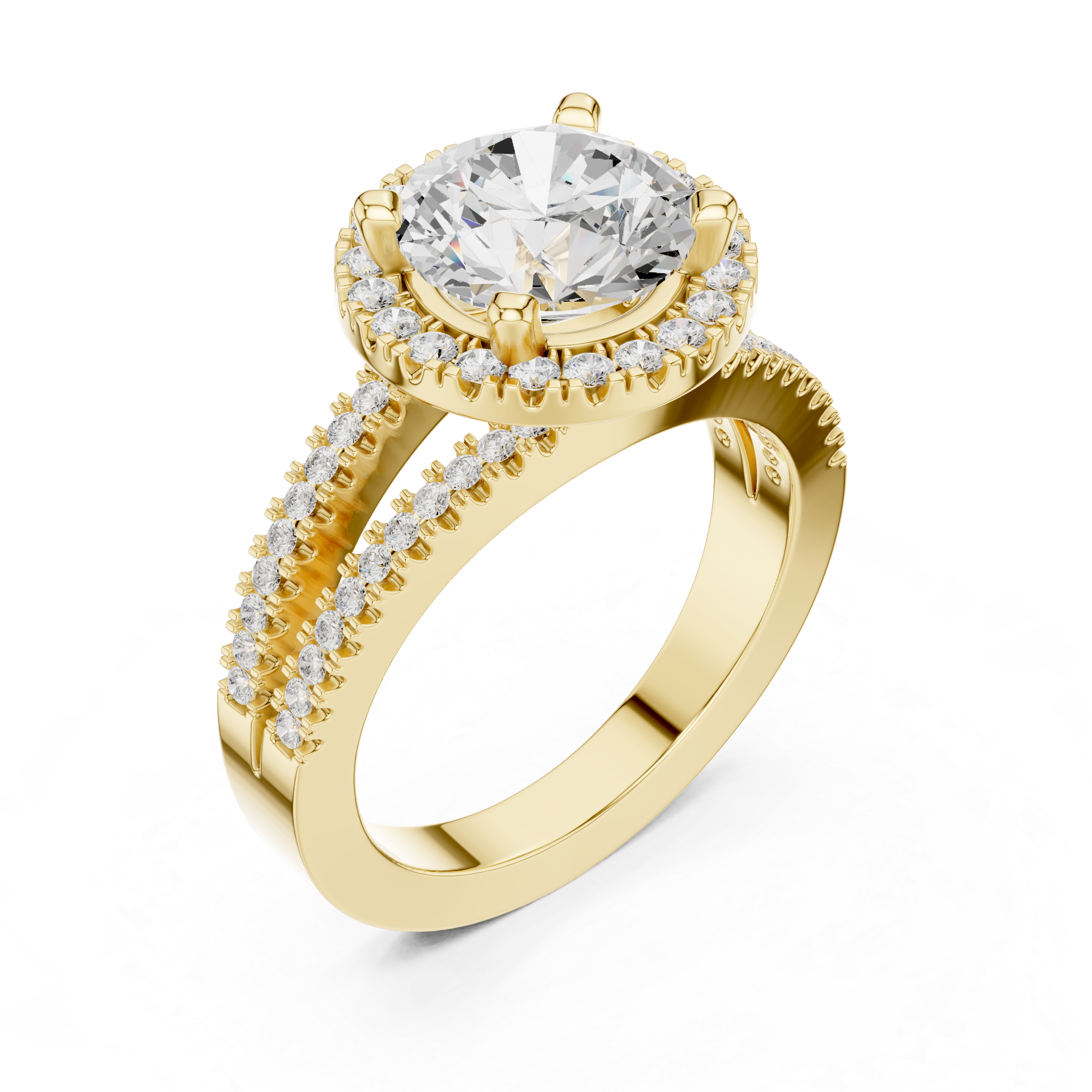2.50 Carat Round Cut Lab-Grown Diamond Engagement Ring