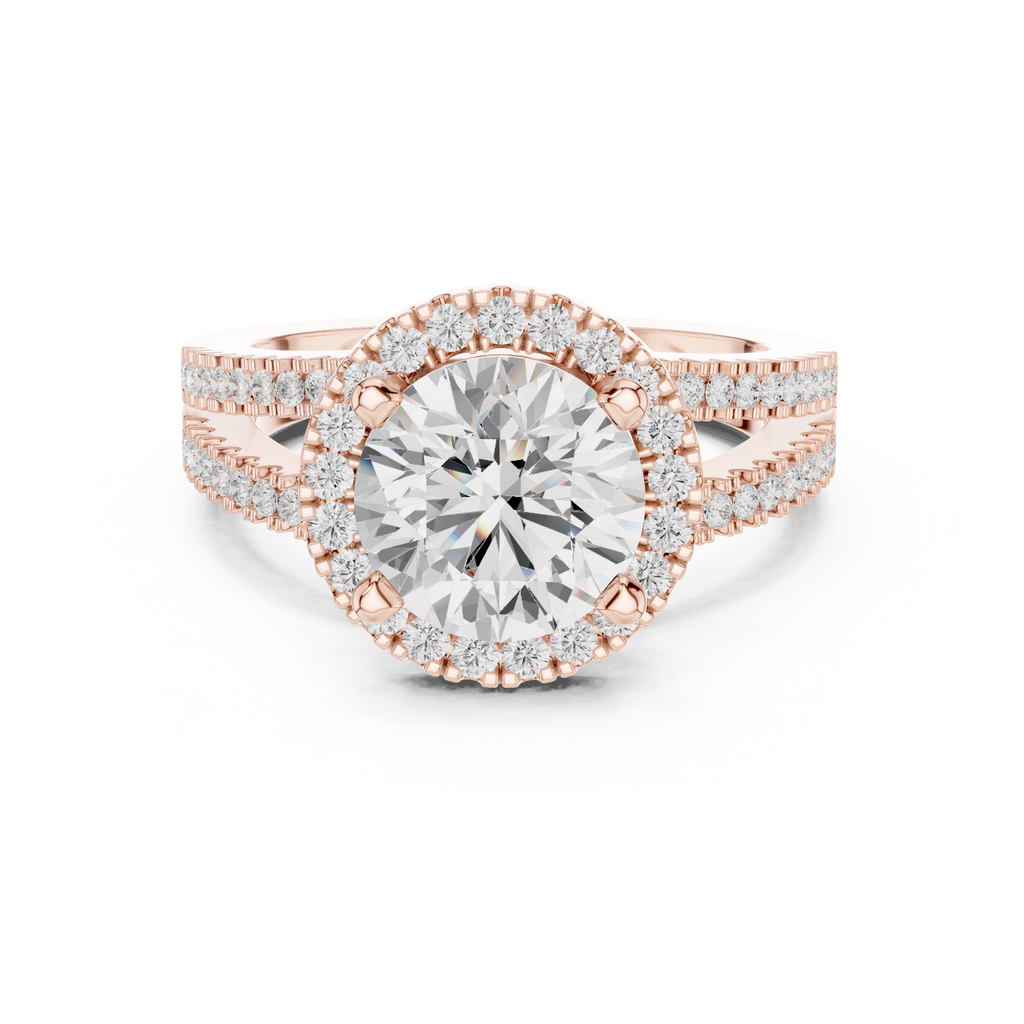 2.50 Carat Round Cut Lab-Grown Diamond Engagement Ring