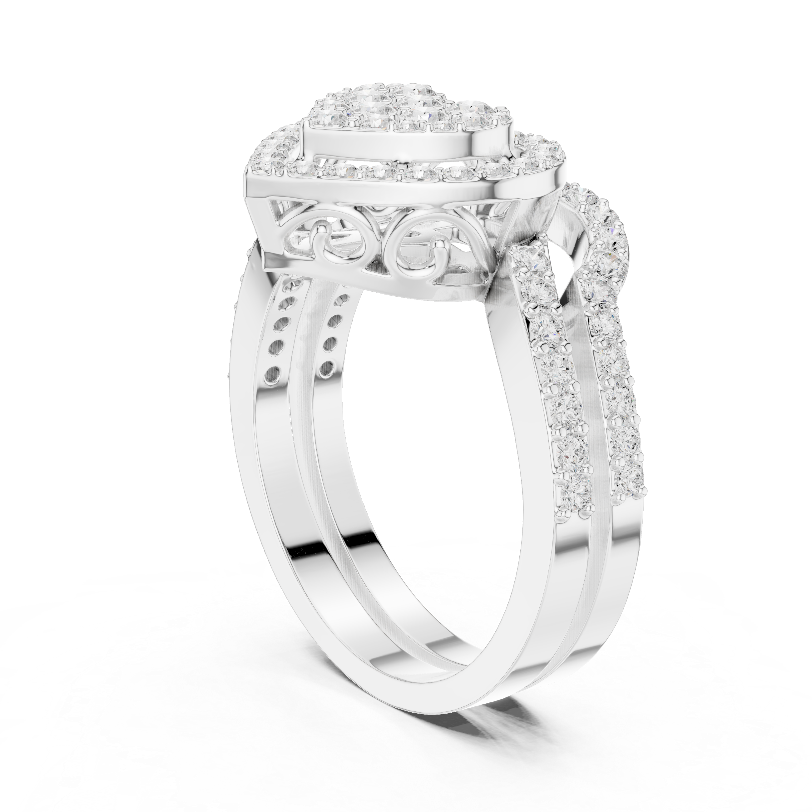 1 Carat Heart Shape Lab-Grown Diamond Engagement Ring